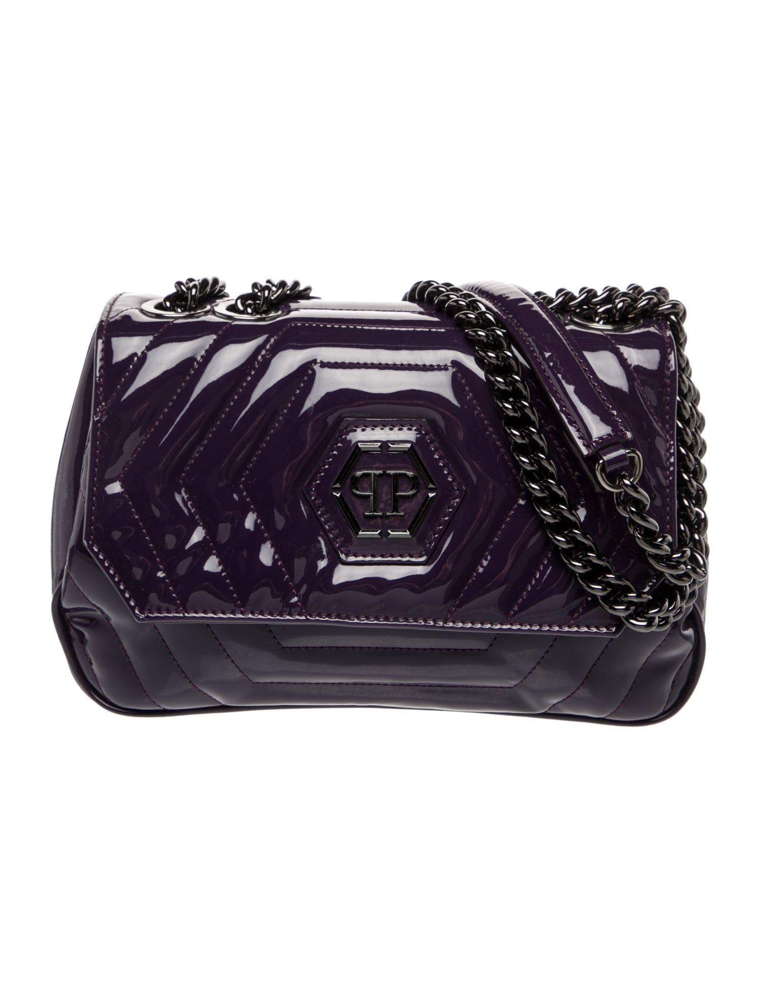 Philipp Plein Patent Leather Crossbody Bag