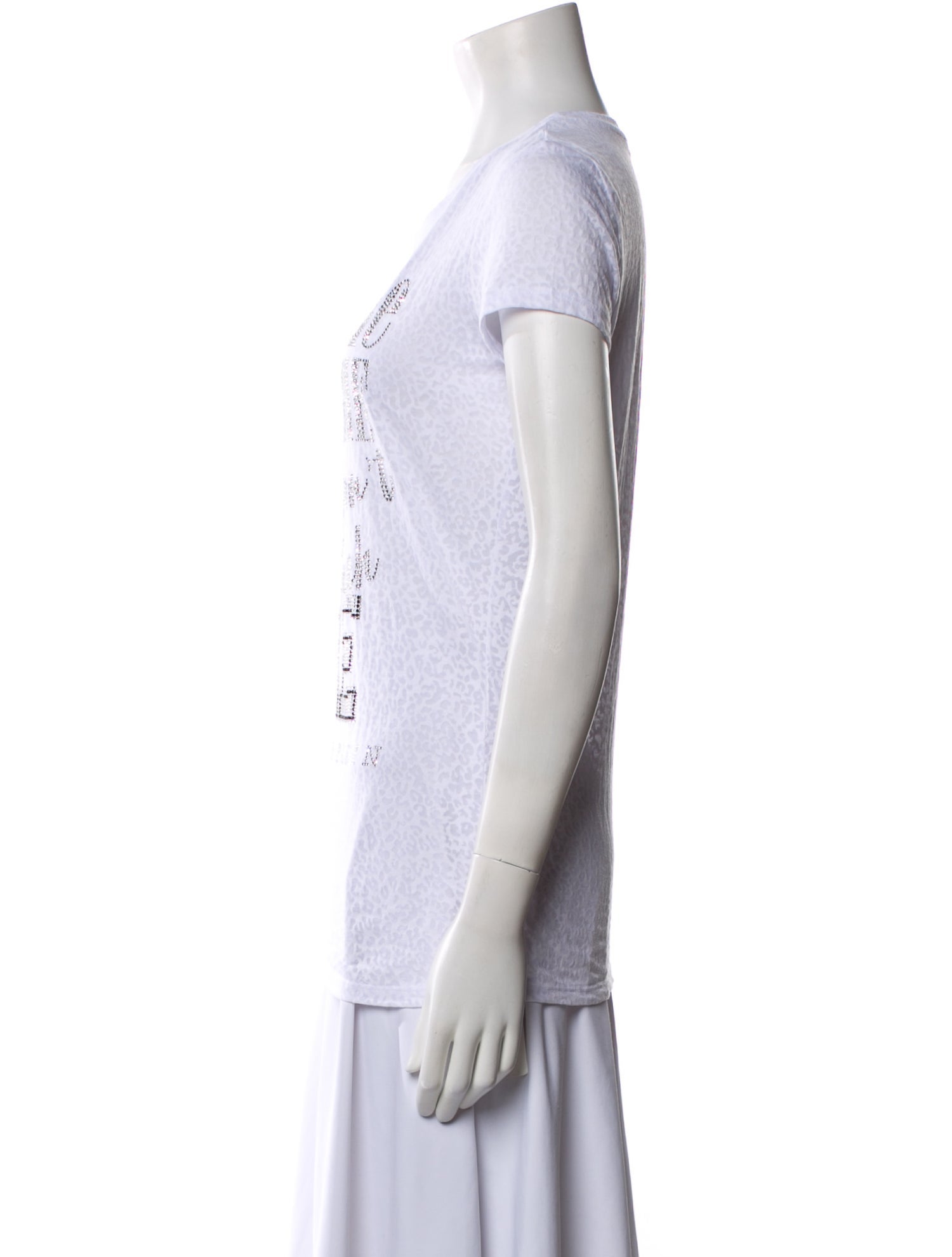 Philipp Plein Linen Graphic Print T-Shirt