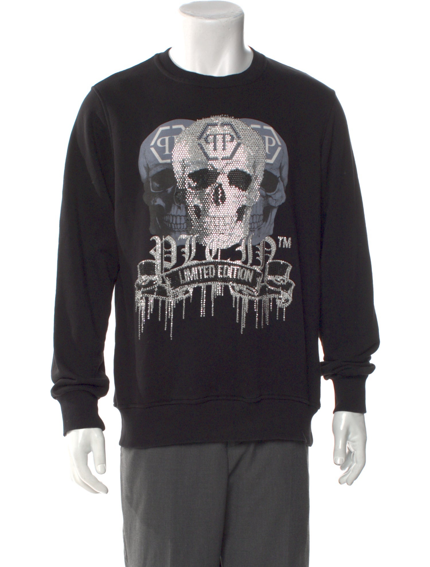 Philipp Plein Graphic Print Crew Neck Pullover