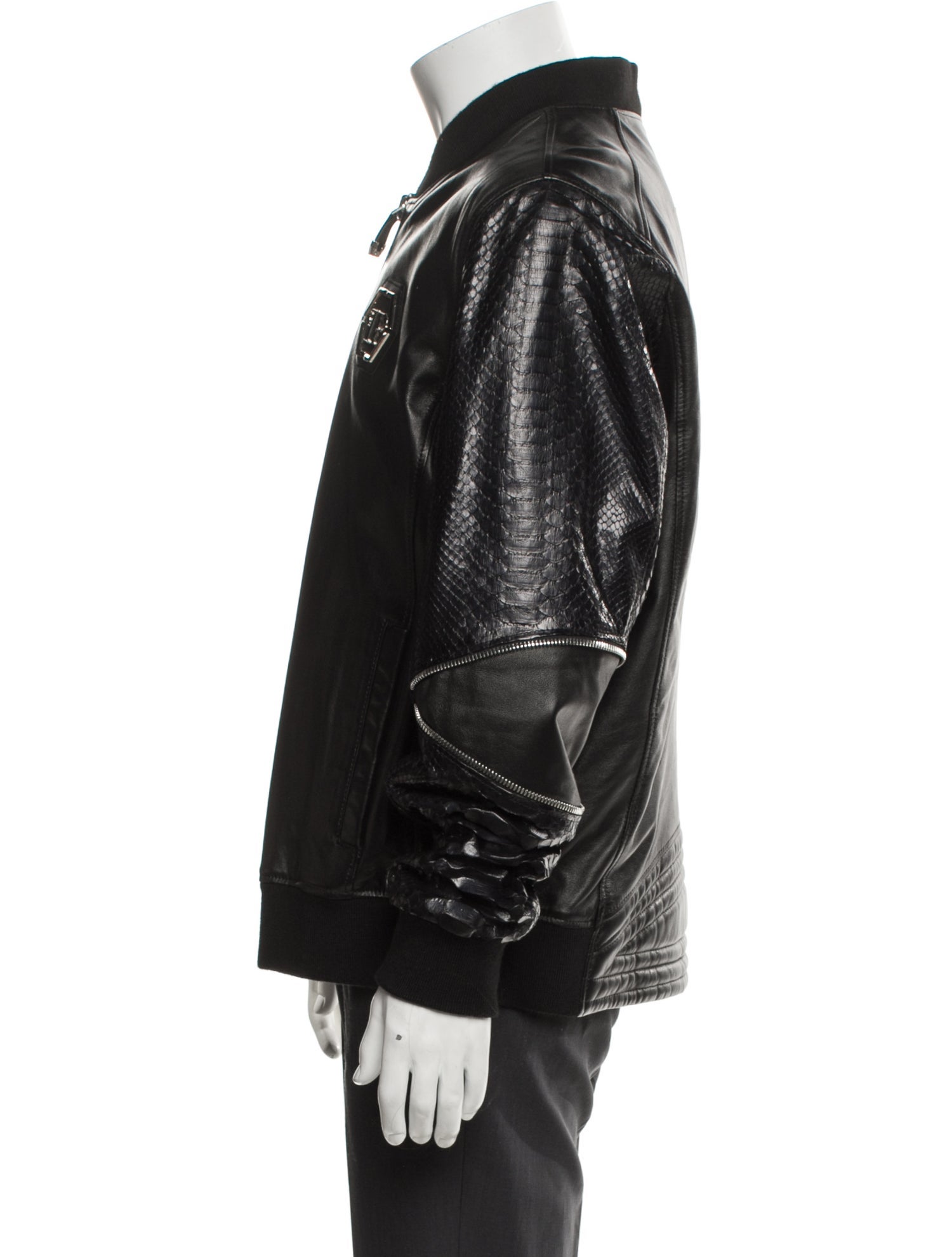 Philipp Plein Lambskin Moto Jacket