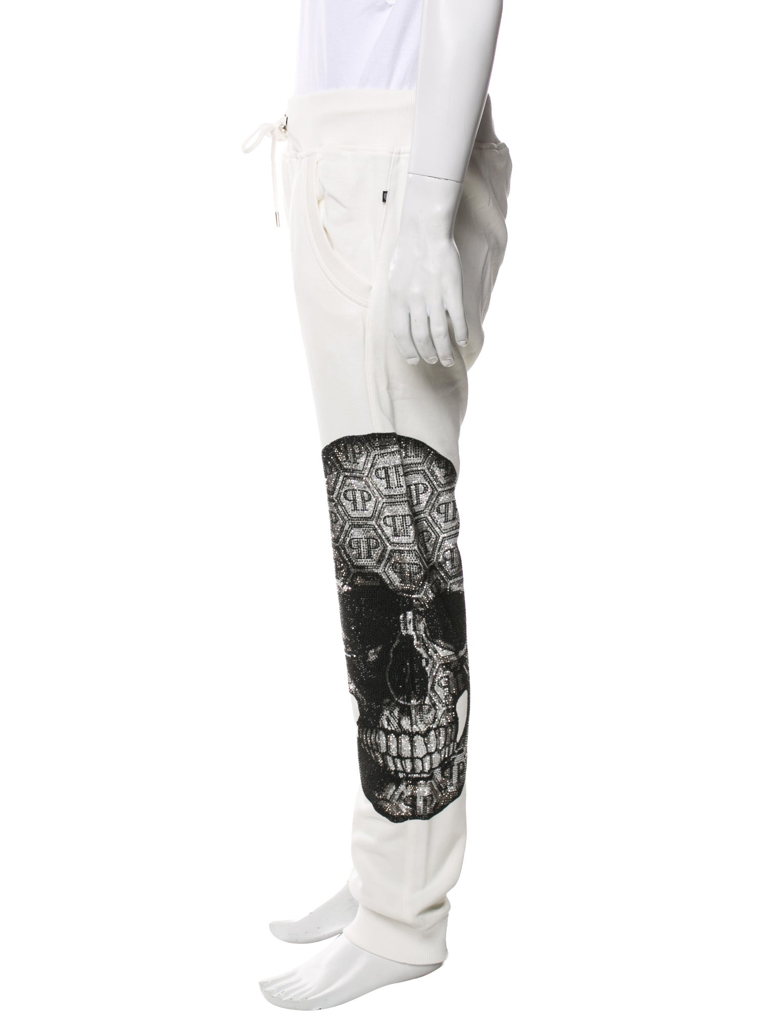 Philipp Plein Graphic Print Crystal Embellishments Lounge Bottoms w/ Tags