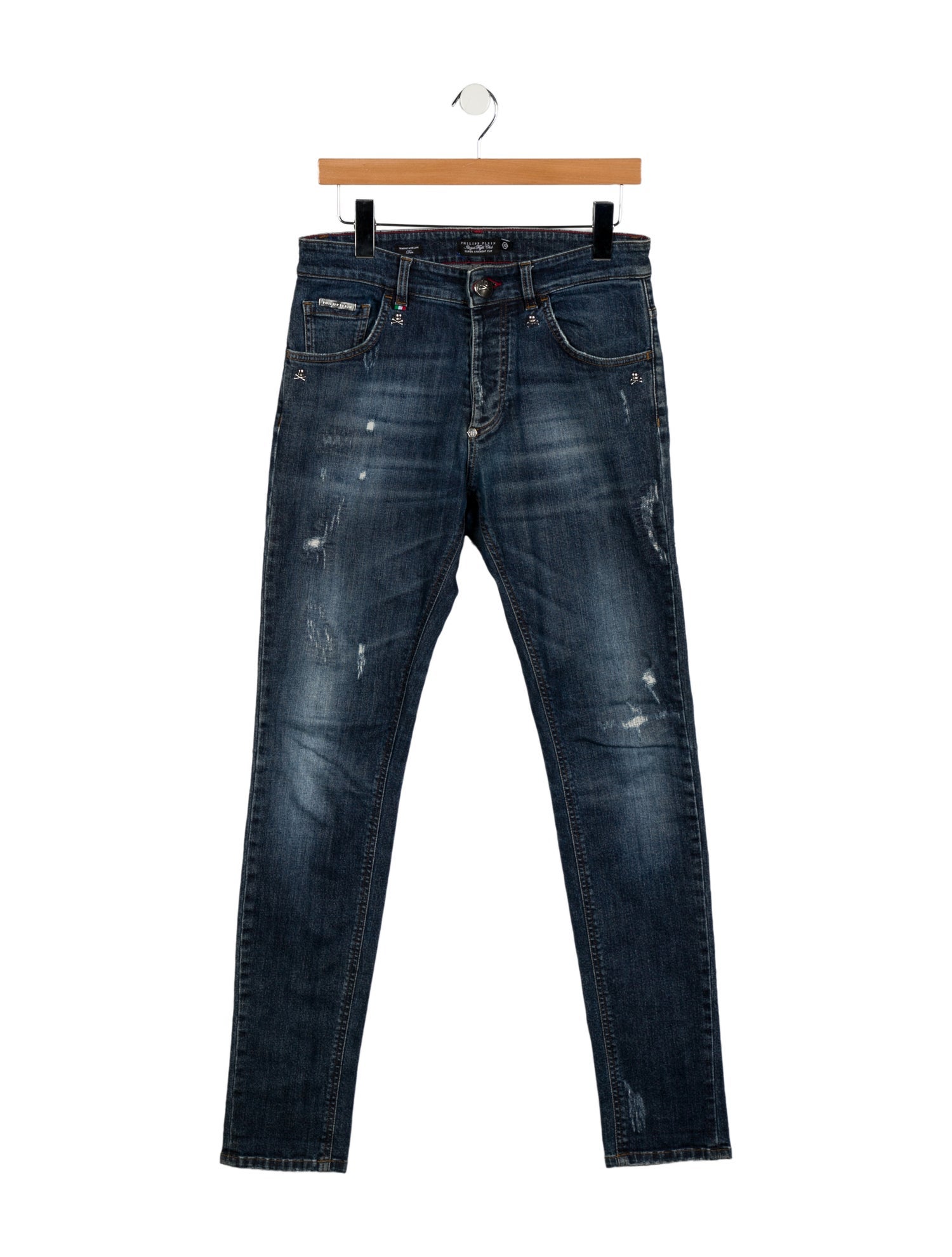 Philipp Plein Mid-Rise Straight Leg Jeans