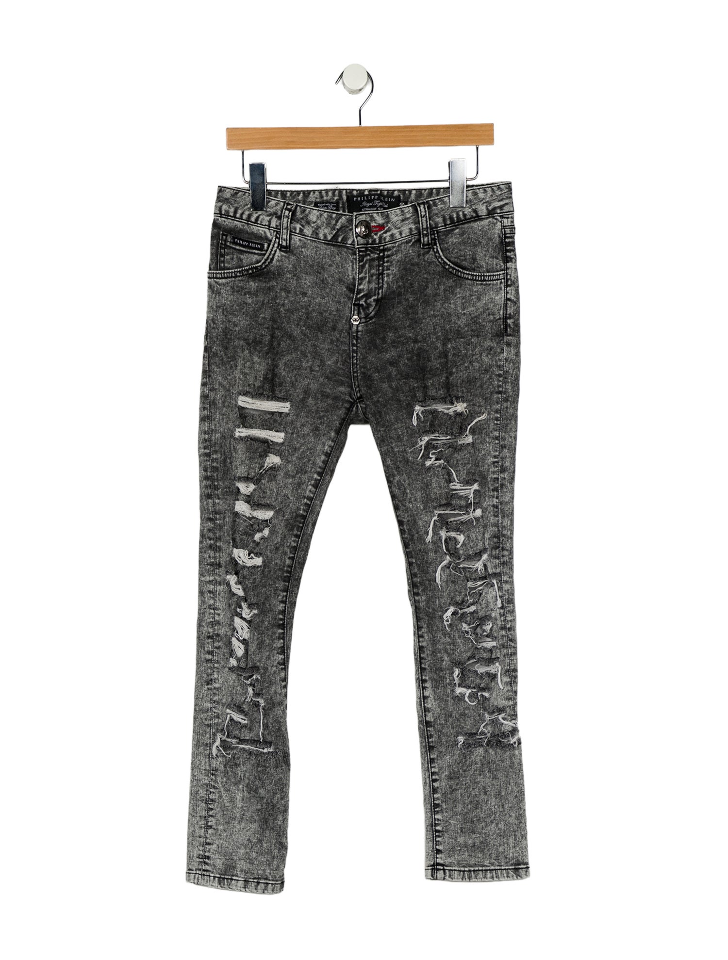 Philipp Plein Mid-Rise Straight Leg Jeans