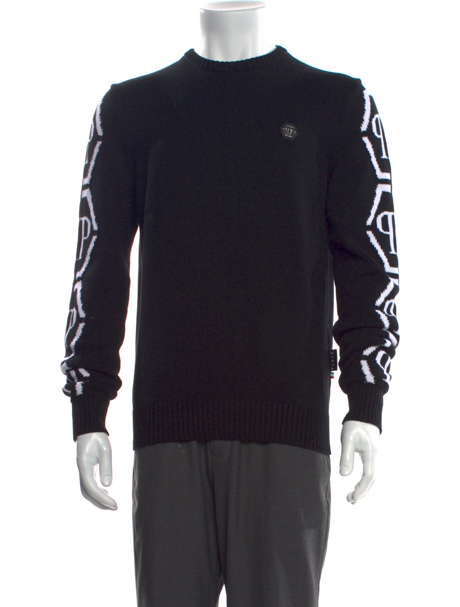 Philipp Plein Crew Neck Long Sleeve Pullover