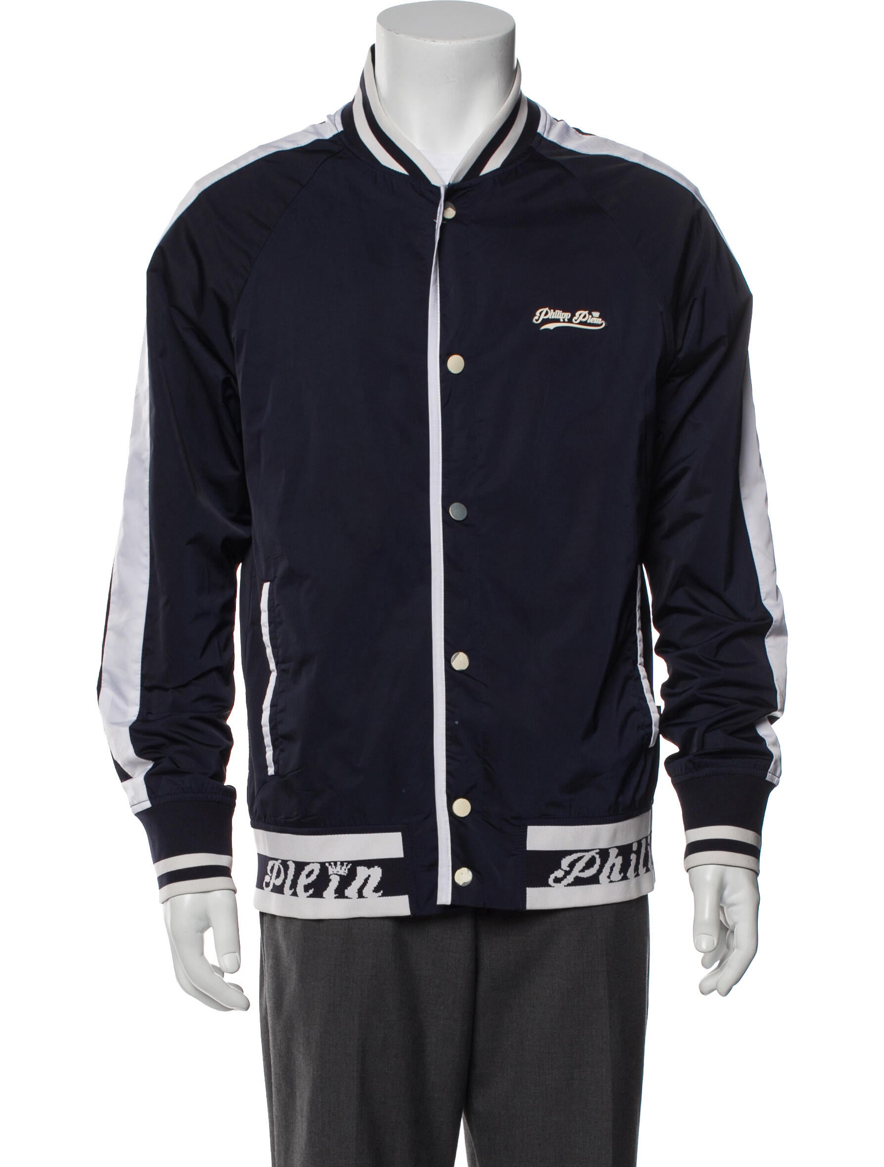 Philipp Plein Striped Bomber Jacket