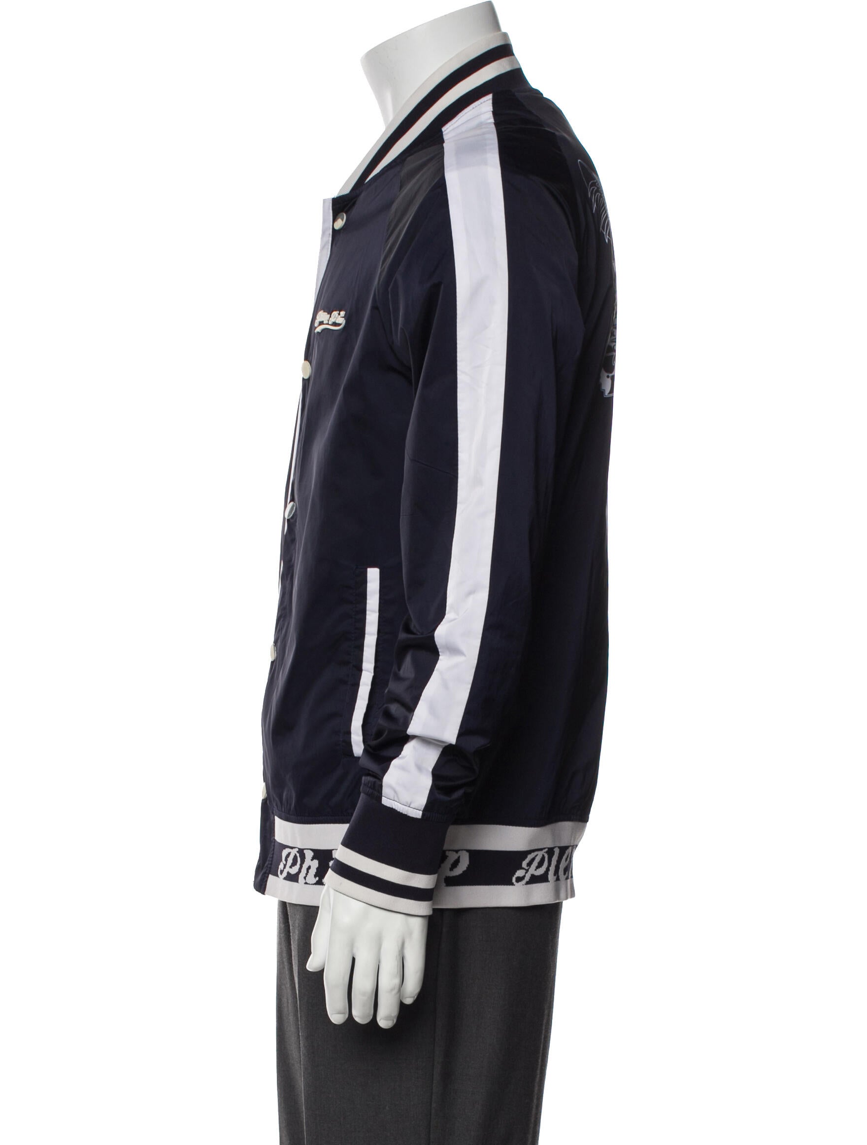 Philipp Plein Striped Bomber Jacket