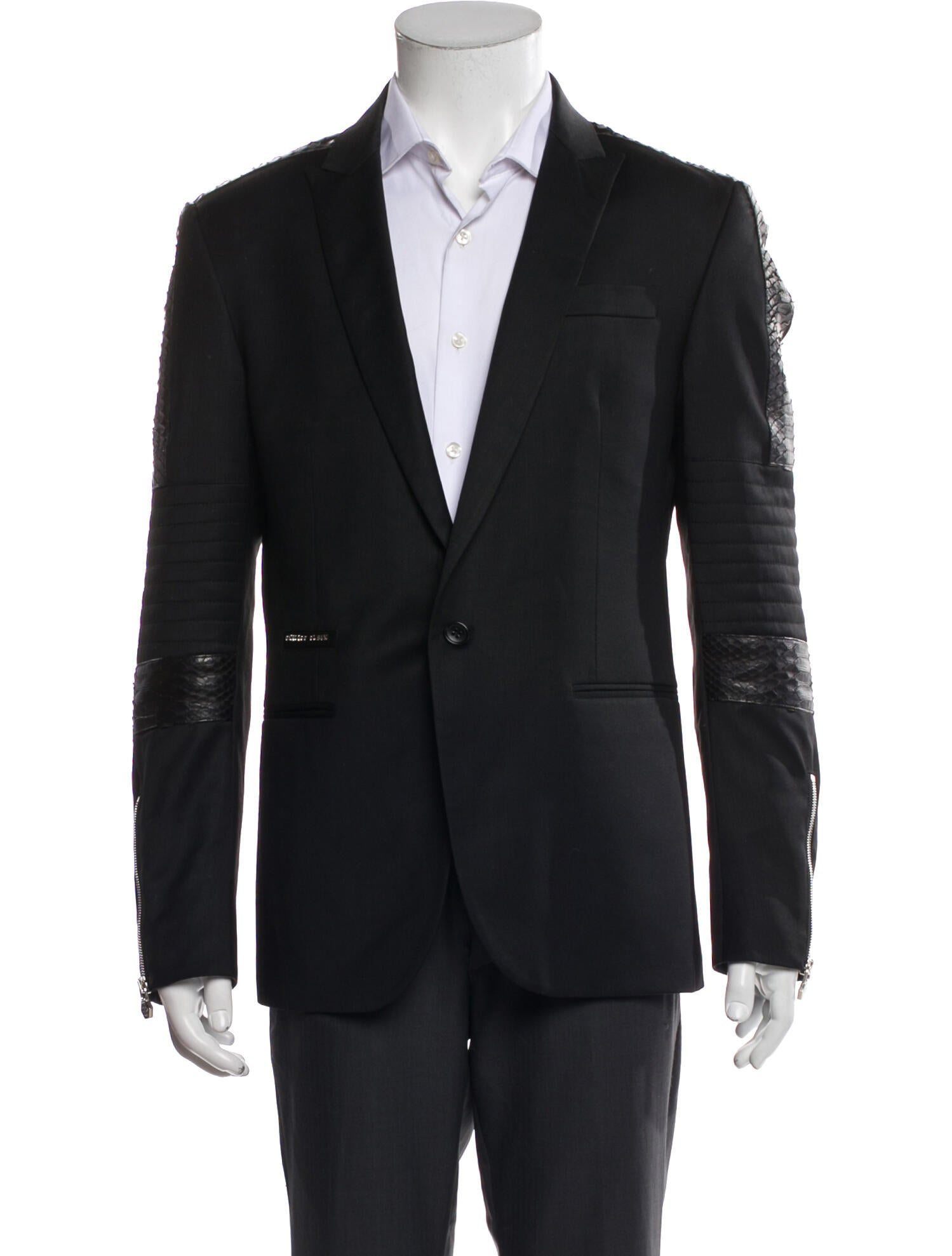 Philipp Plein Python Trimmed Blazer