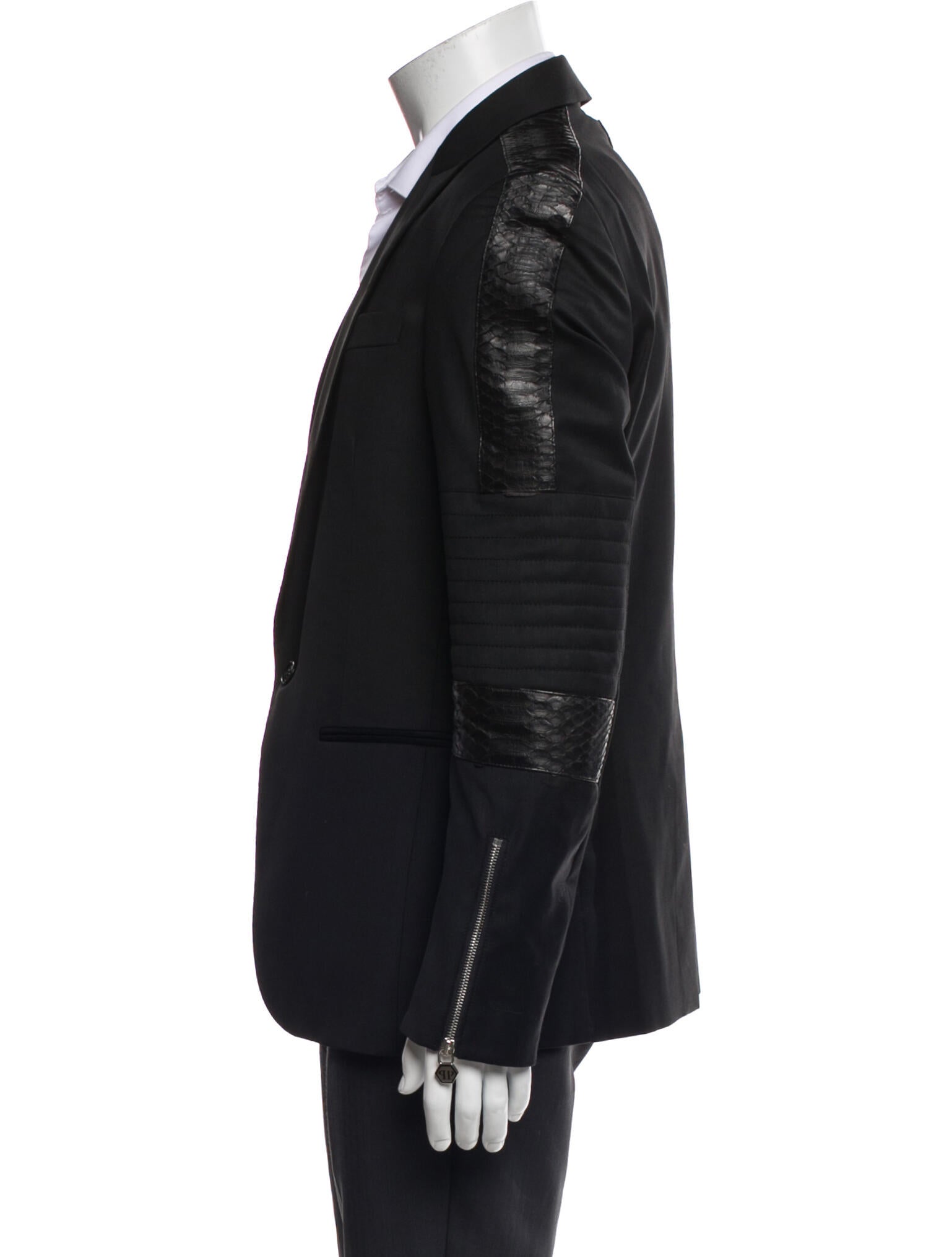 Philipp Plein Python Trimmed Blazer
