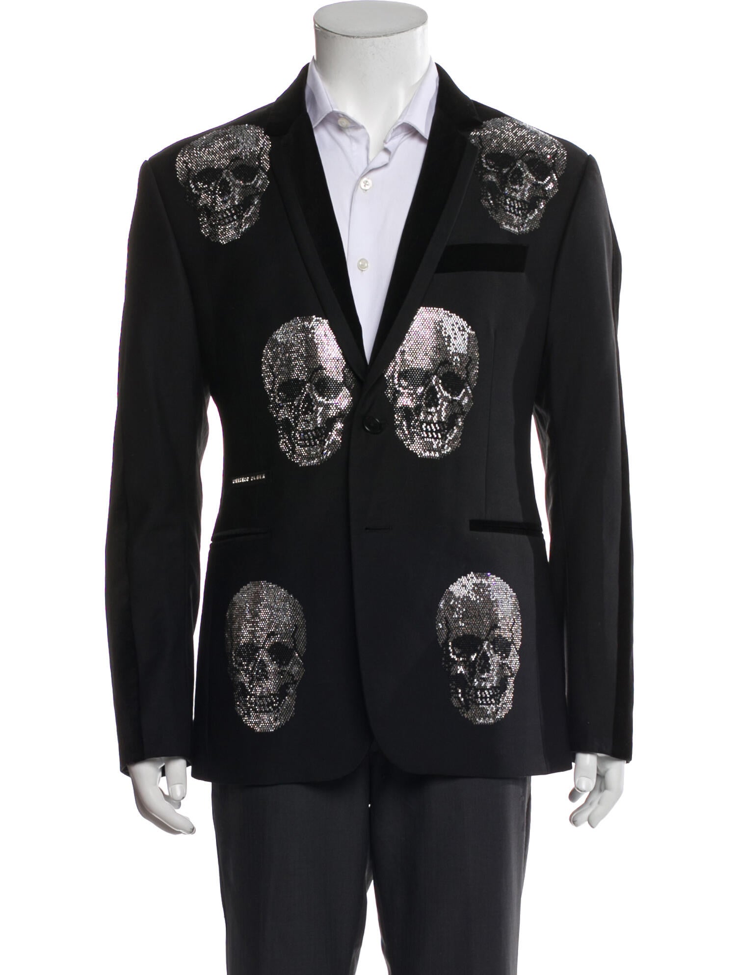 Philipp Plein Crystalized Velvet Blazer