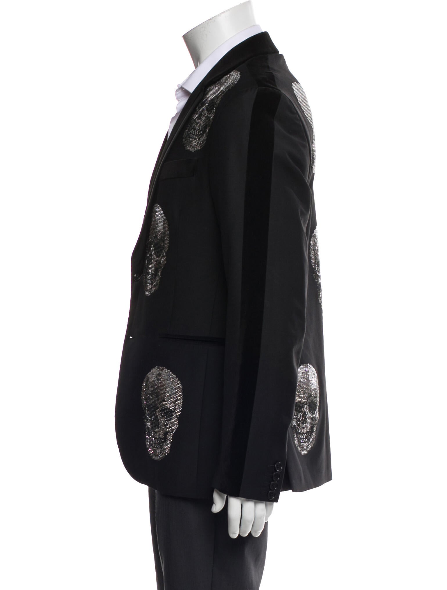 Philipp Plein Crystalized Velvet Blazer