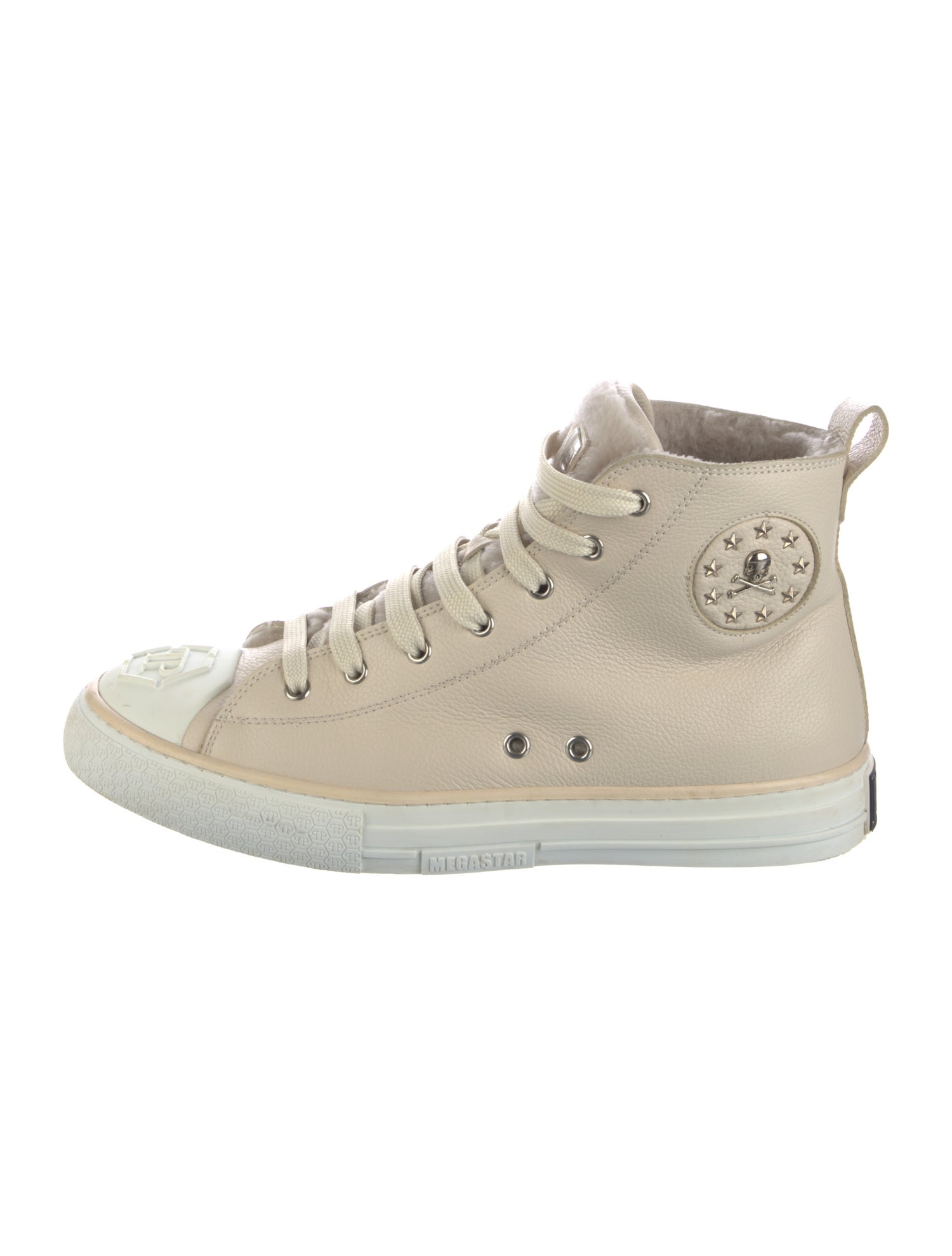 Philipp Plein Leather Printed Sneakers