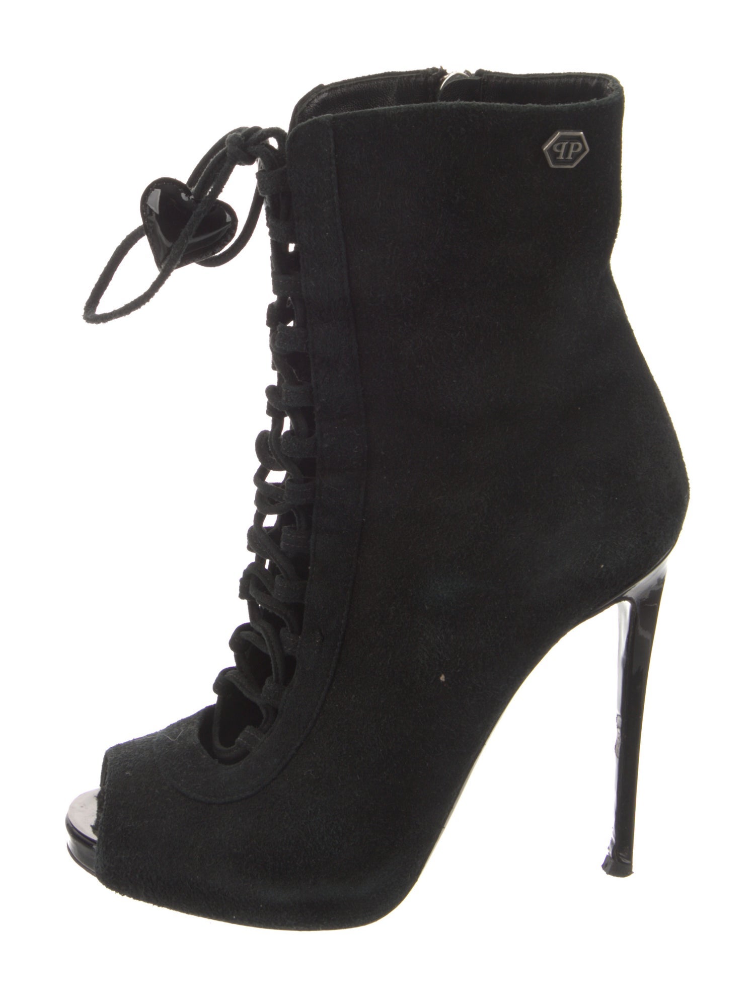 Philipp Plein Suede Lace-Up Boots