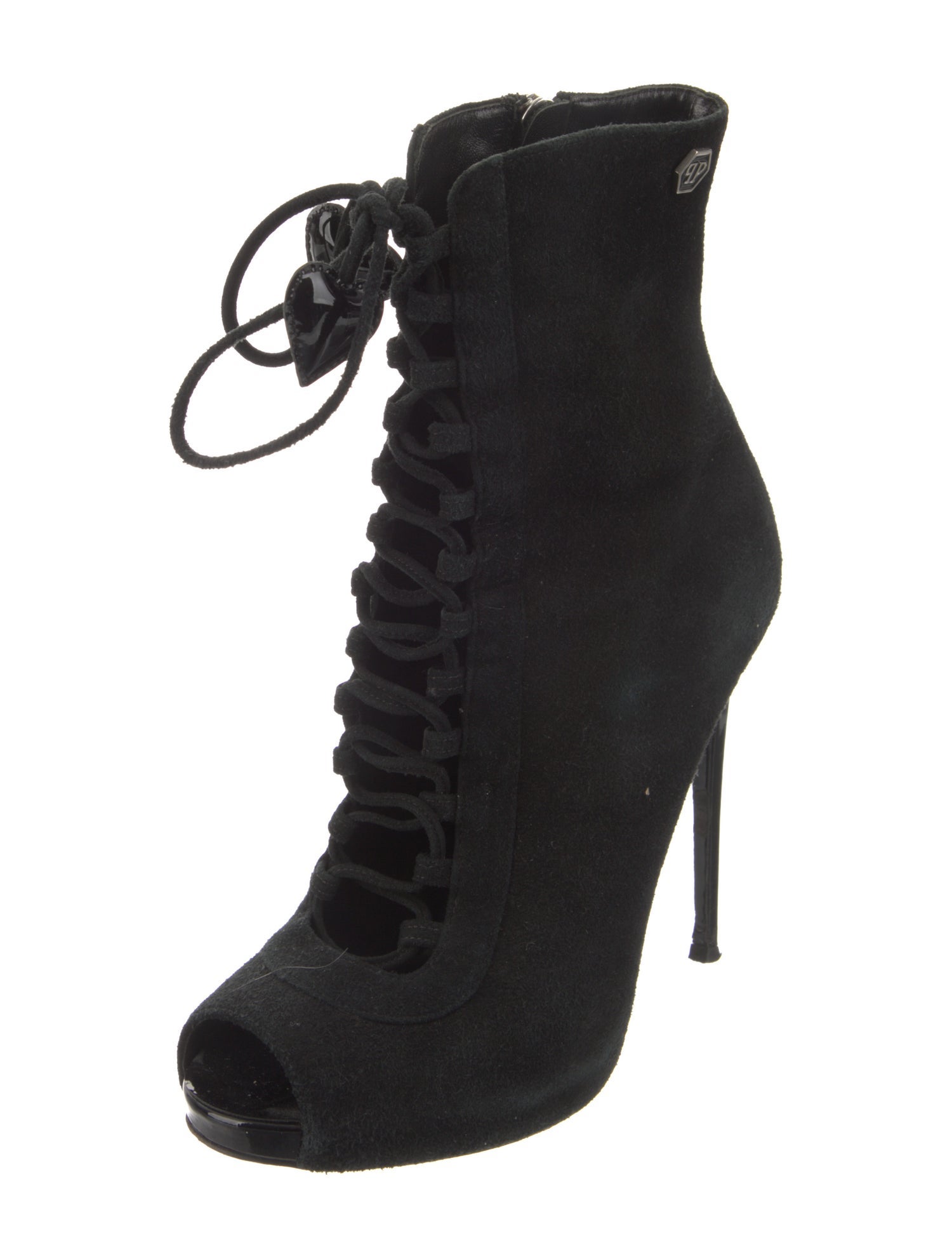 Philipp Plein Suede Lace-Up Boots