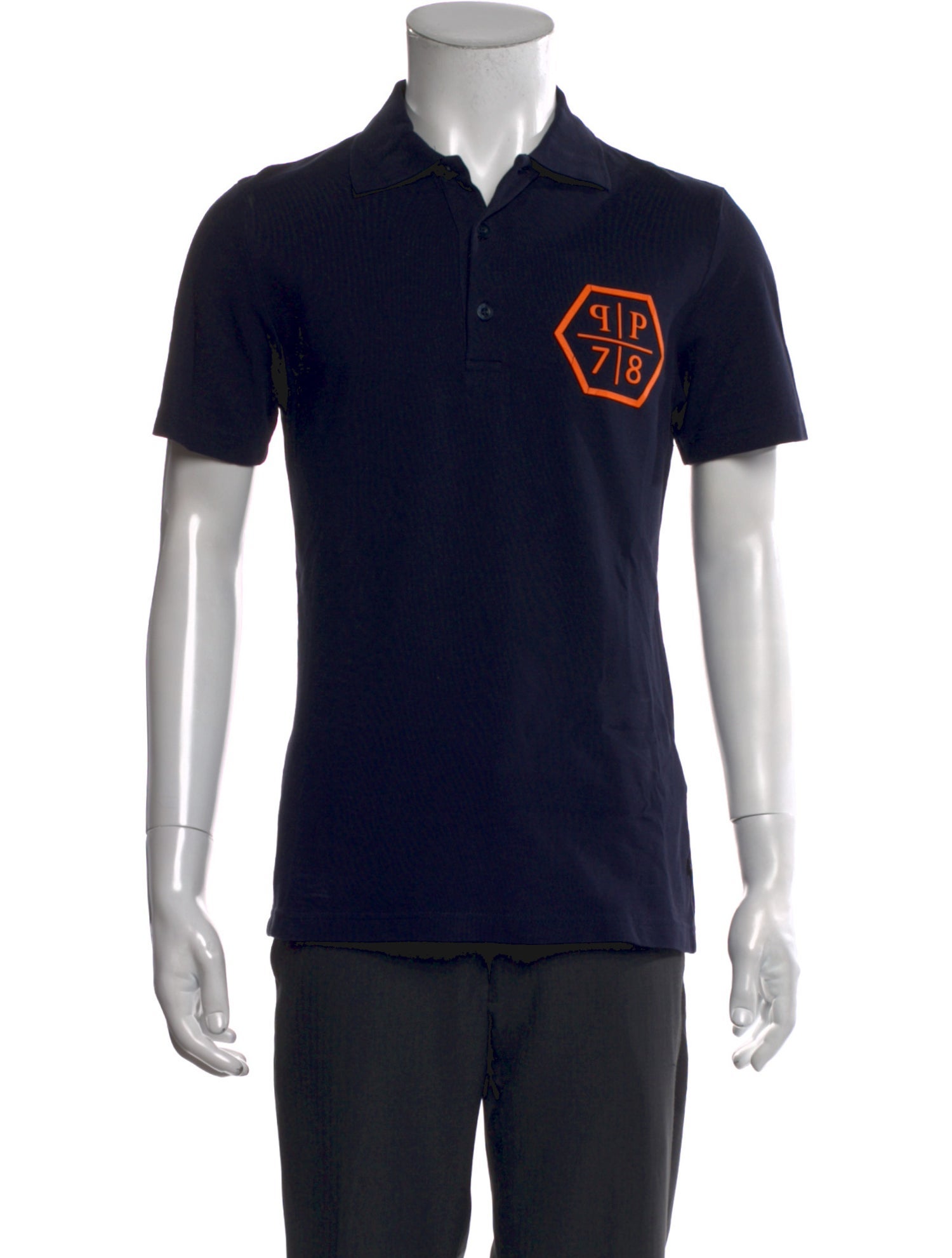 Philipp Plein Graphic Print Crew Neck Polo Shirt