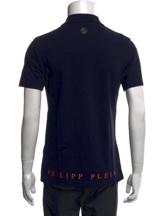 Philipp Plein Graphic Print Crew Neck Polo Shirt