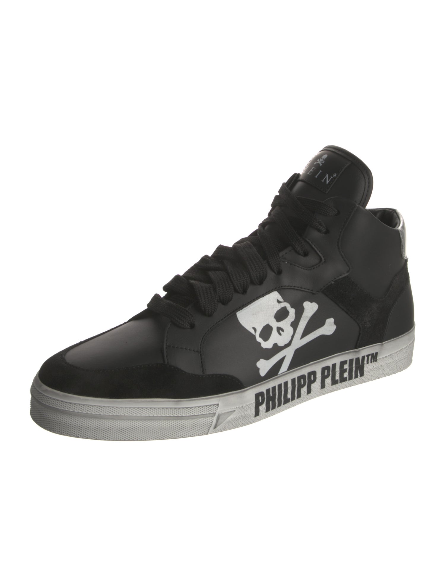Philipp Plein Leather Printed Sneakers