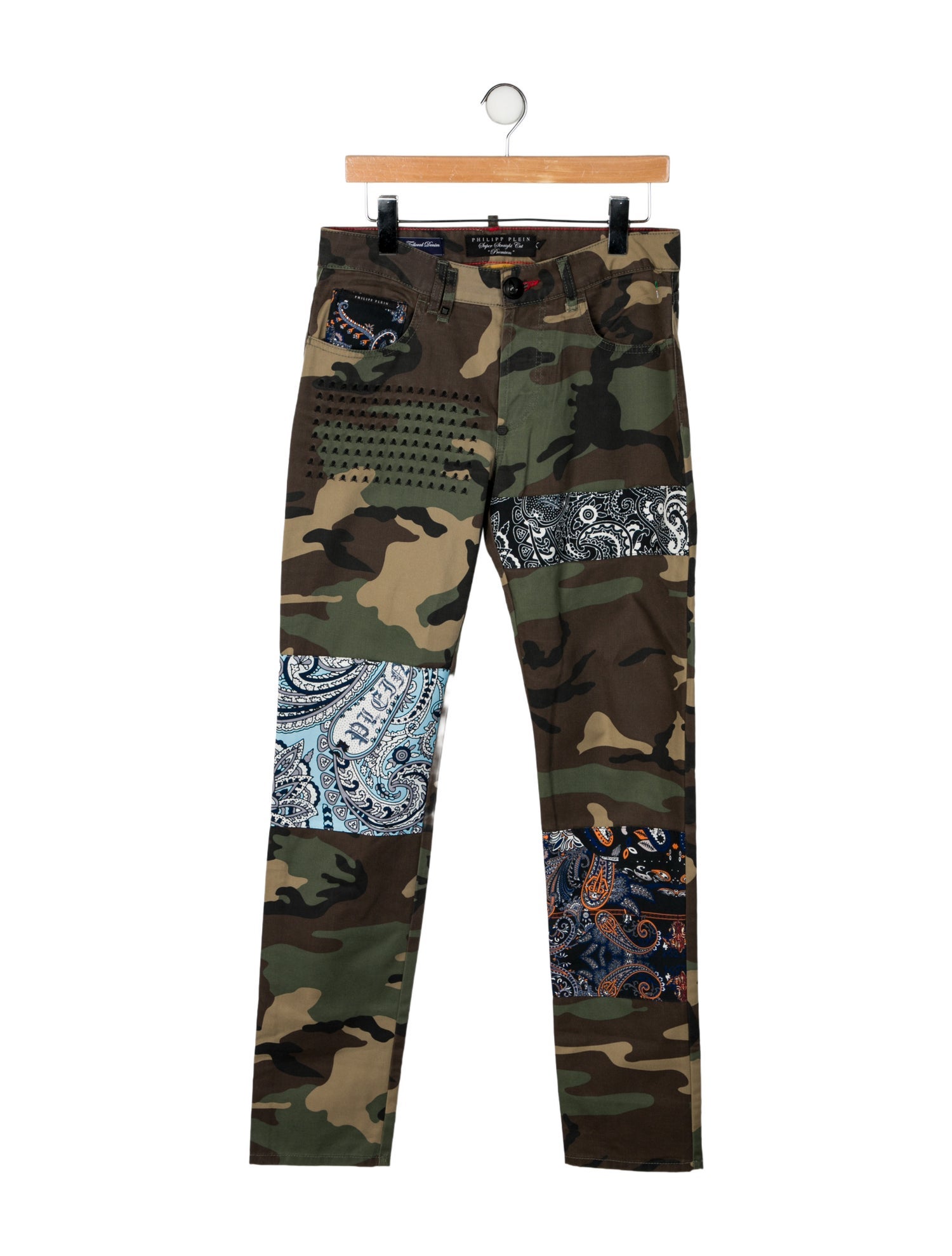 Philipp Plein Mid-Rise Straight Leg Jeans