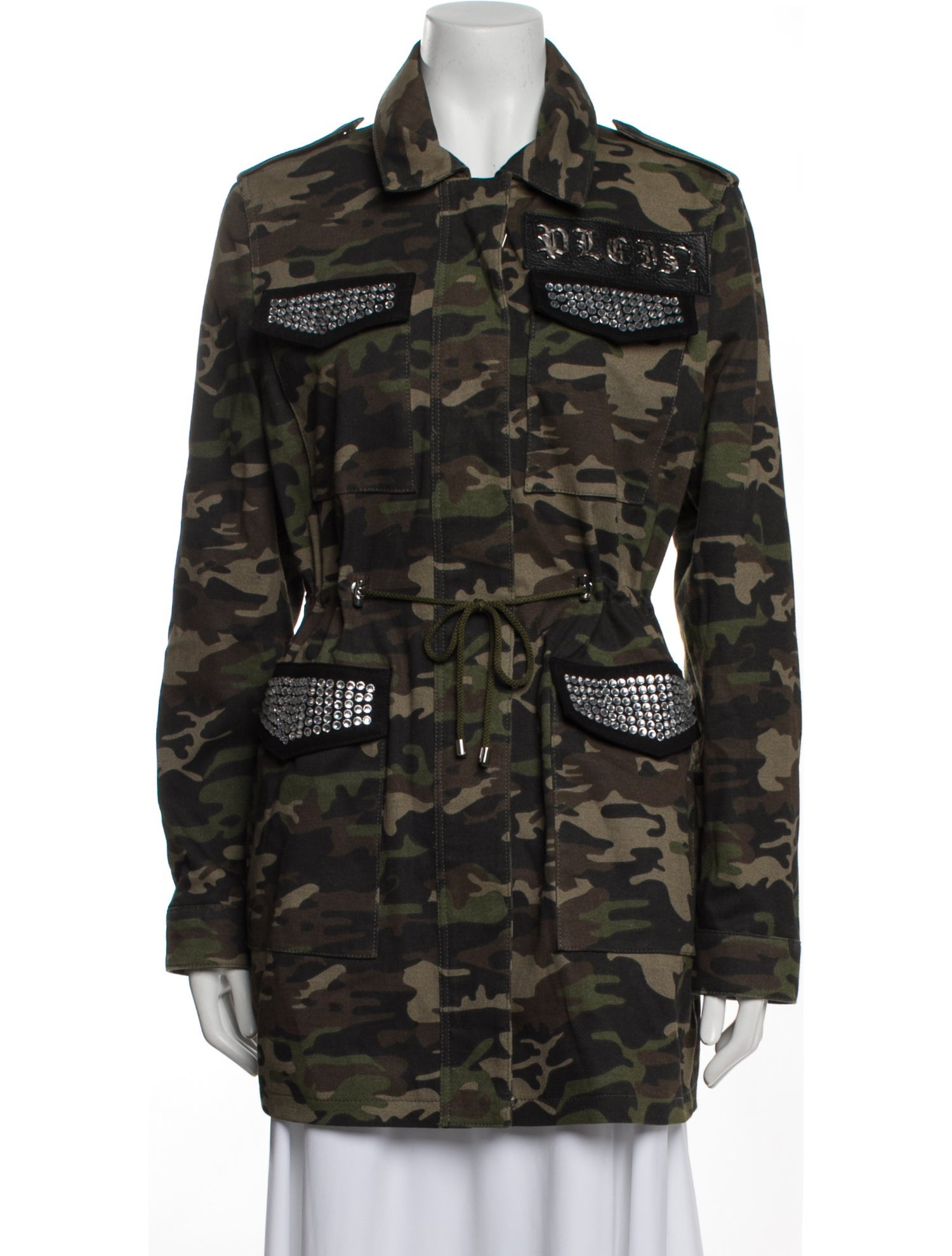 Philipp Plein Camouflage Print Peacoat