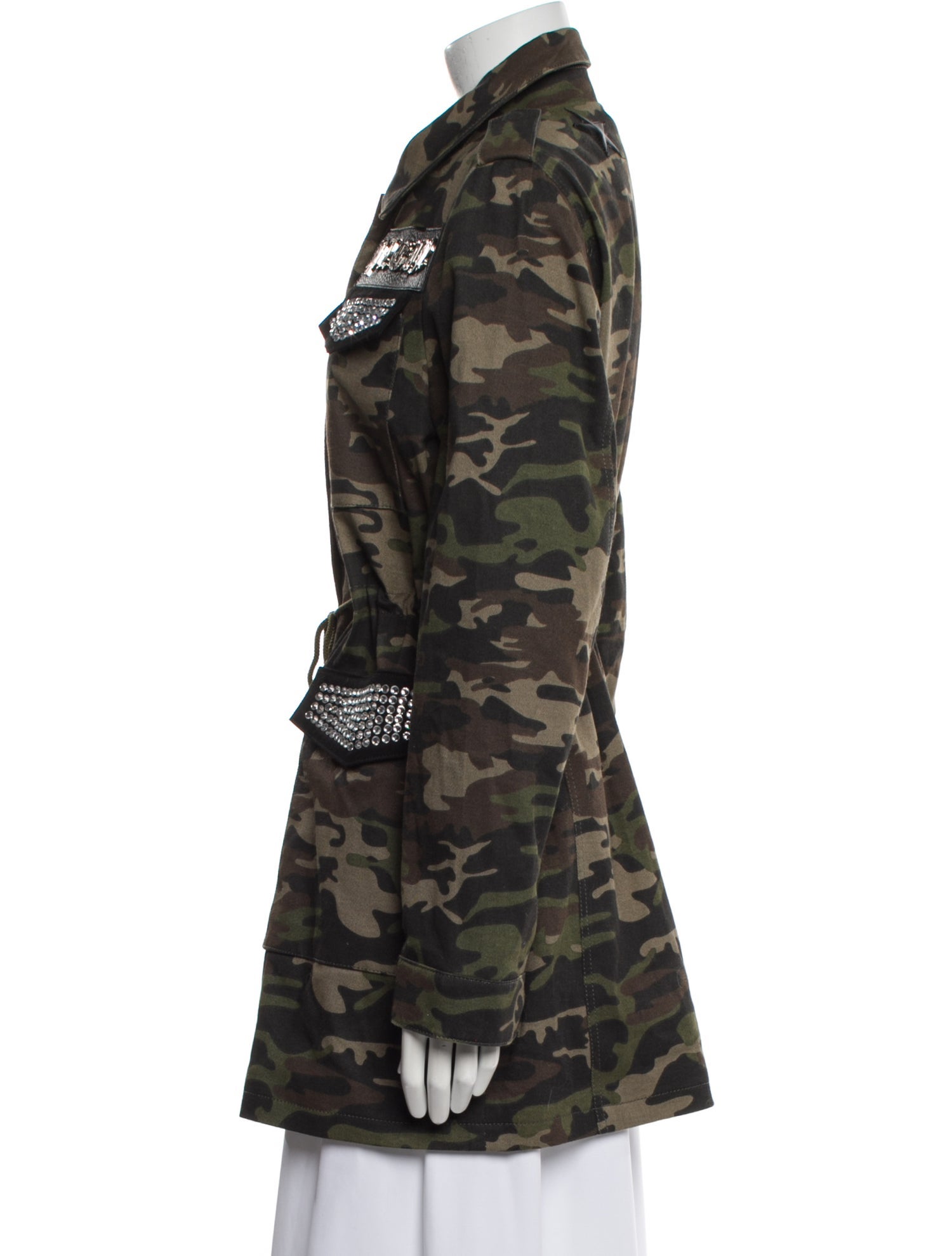 Philipp Plein Camouflage Print Peacoat