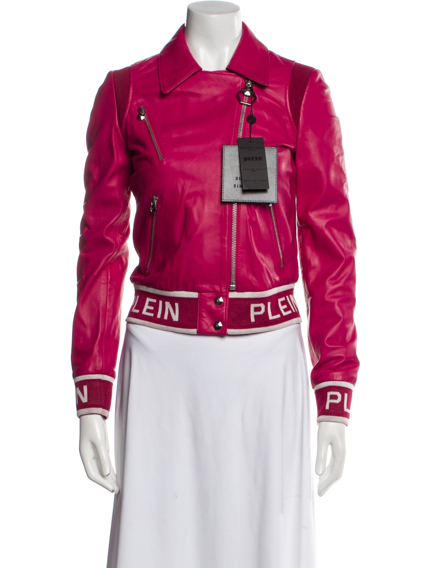 Philipp Plein Leather Biker Jacket