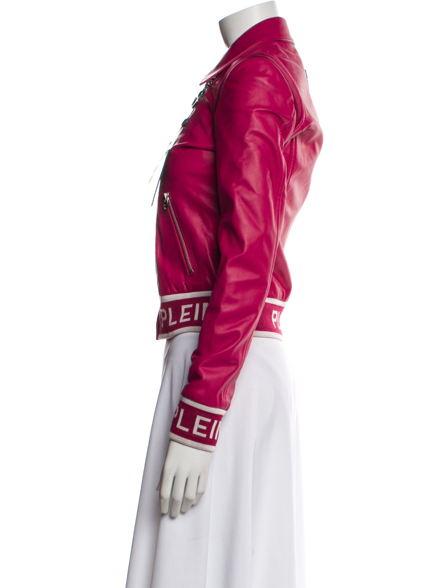 Philipp Plein Leather Biker Jacket