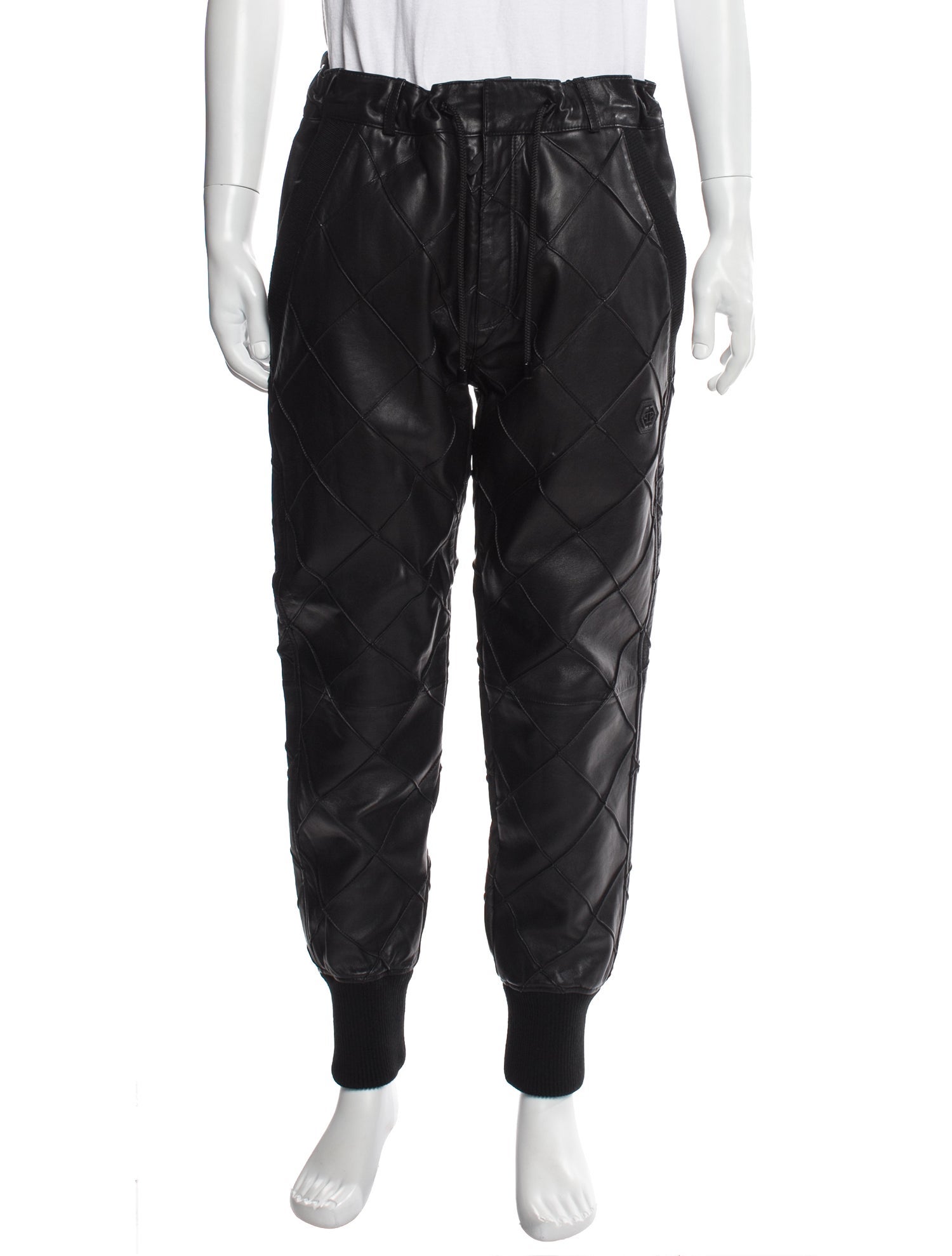 Philipp Plein Lamb Leather Joggers