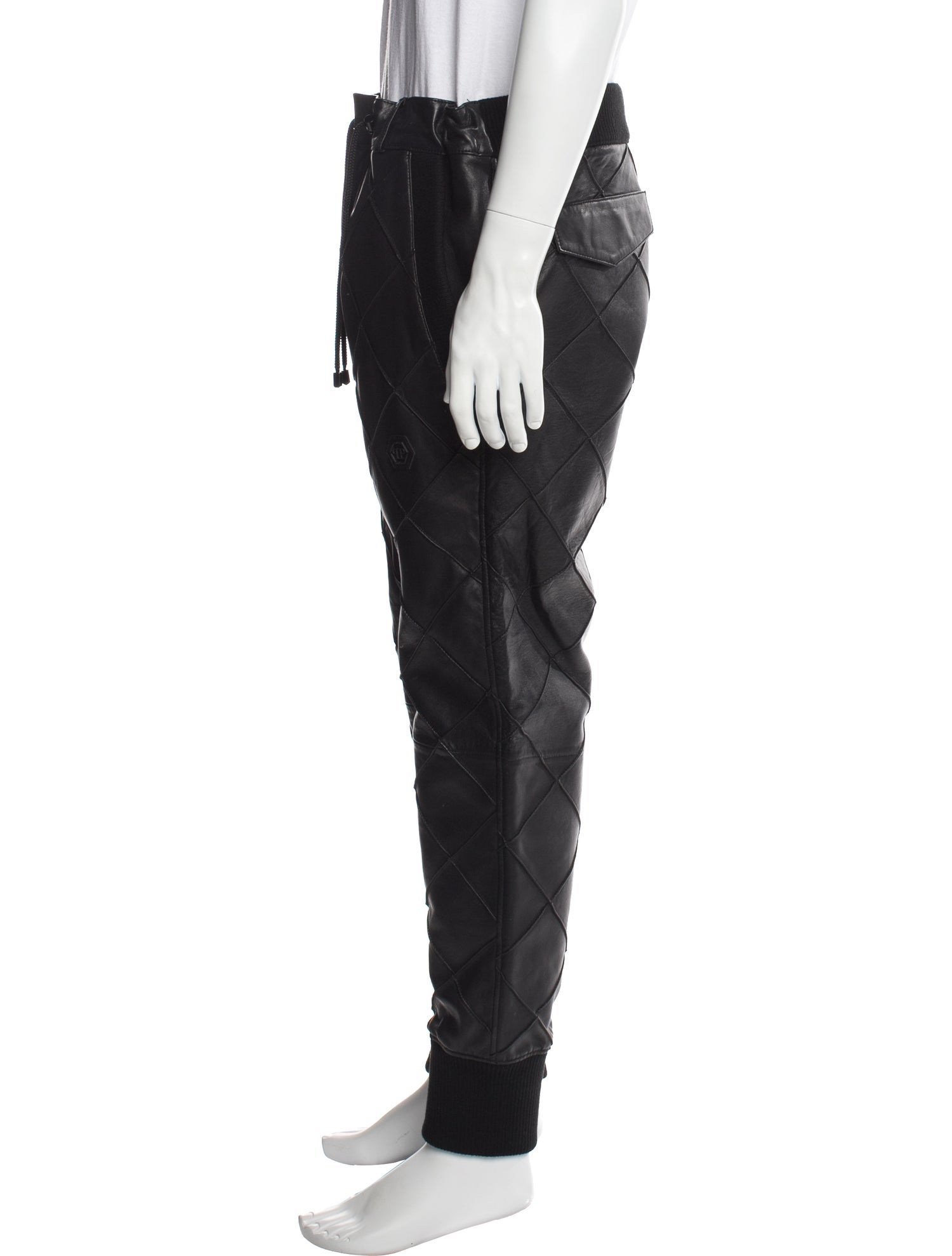 Philipp Plein Lamb Leather Joggers