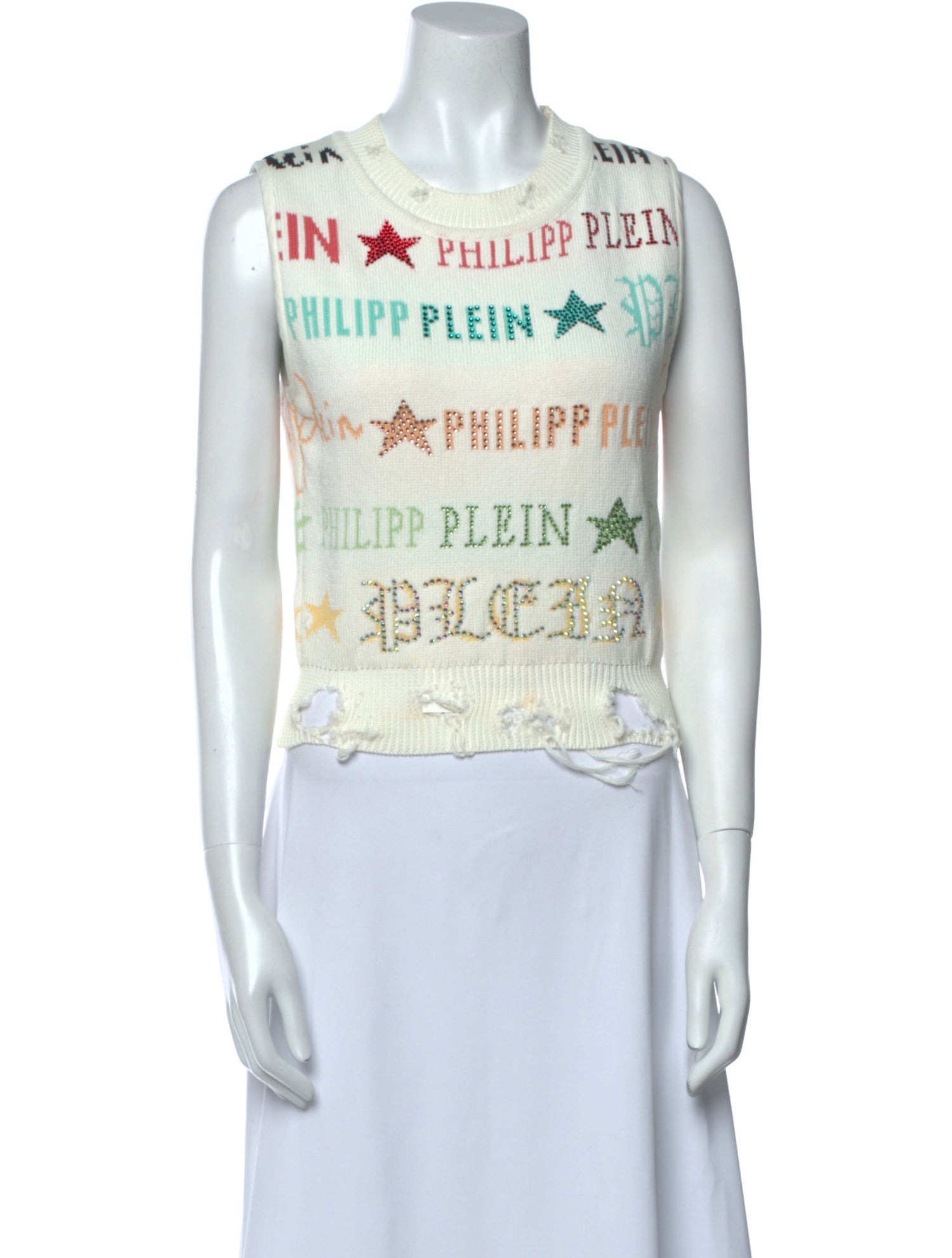 Philipp Plein Printed Crew Neck Sweater