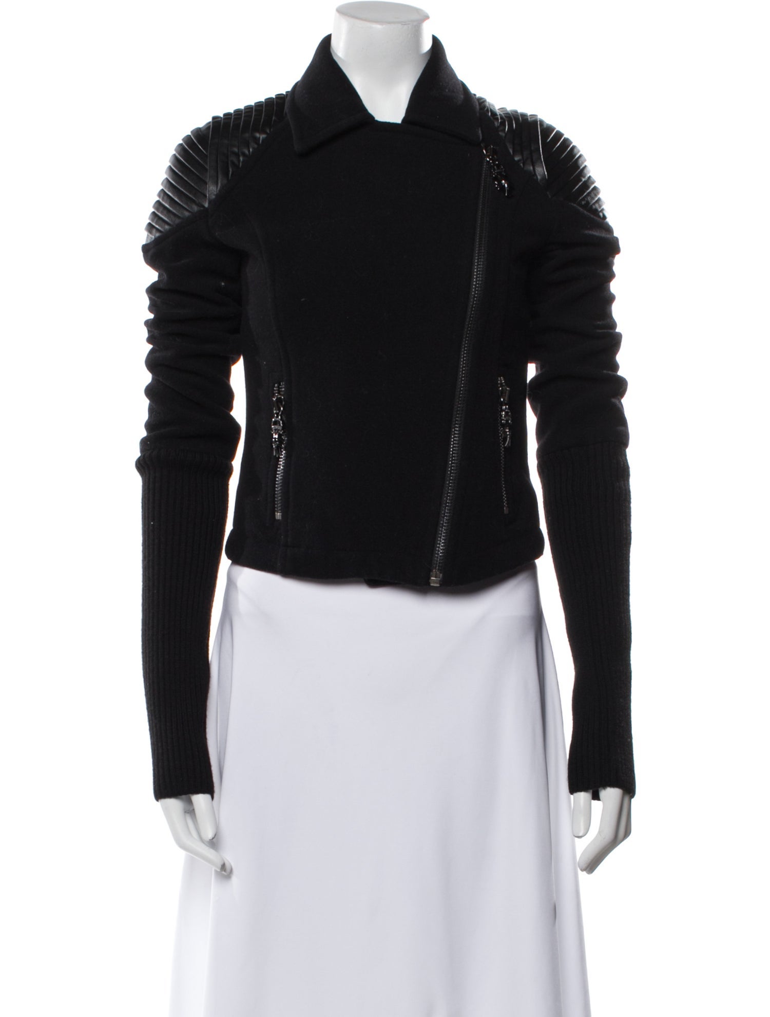 Philipp Plein Wool Biker Jacket