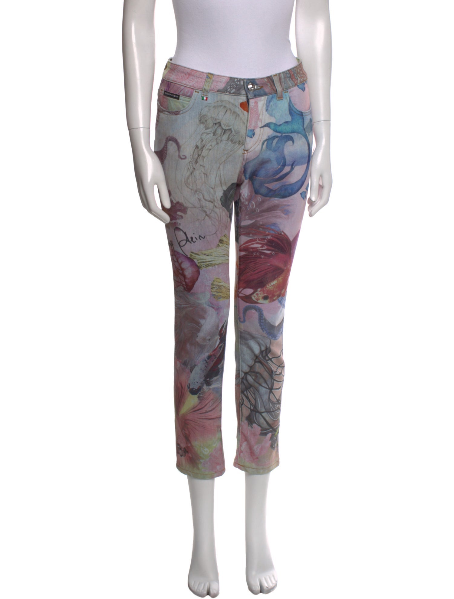 Philipp Plein Mid-Rise Straight Leg Jeans w/ Tags