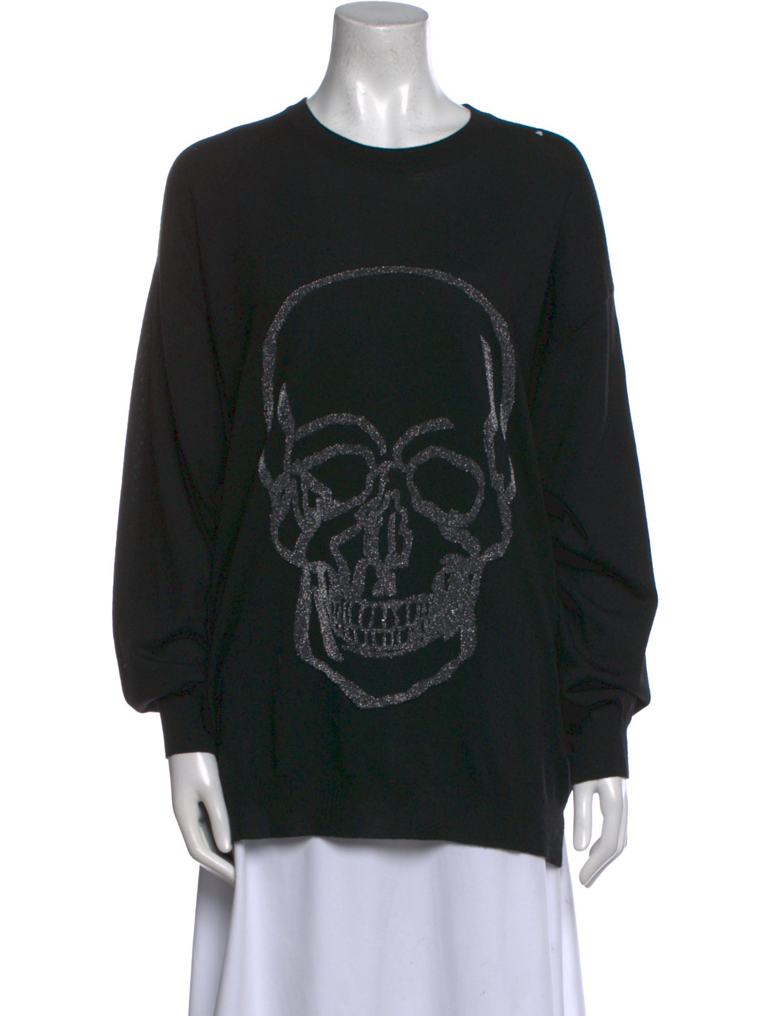 Philipp Plein Wool Graphic Print Sweater