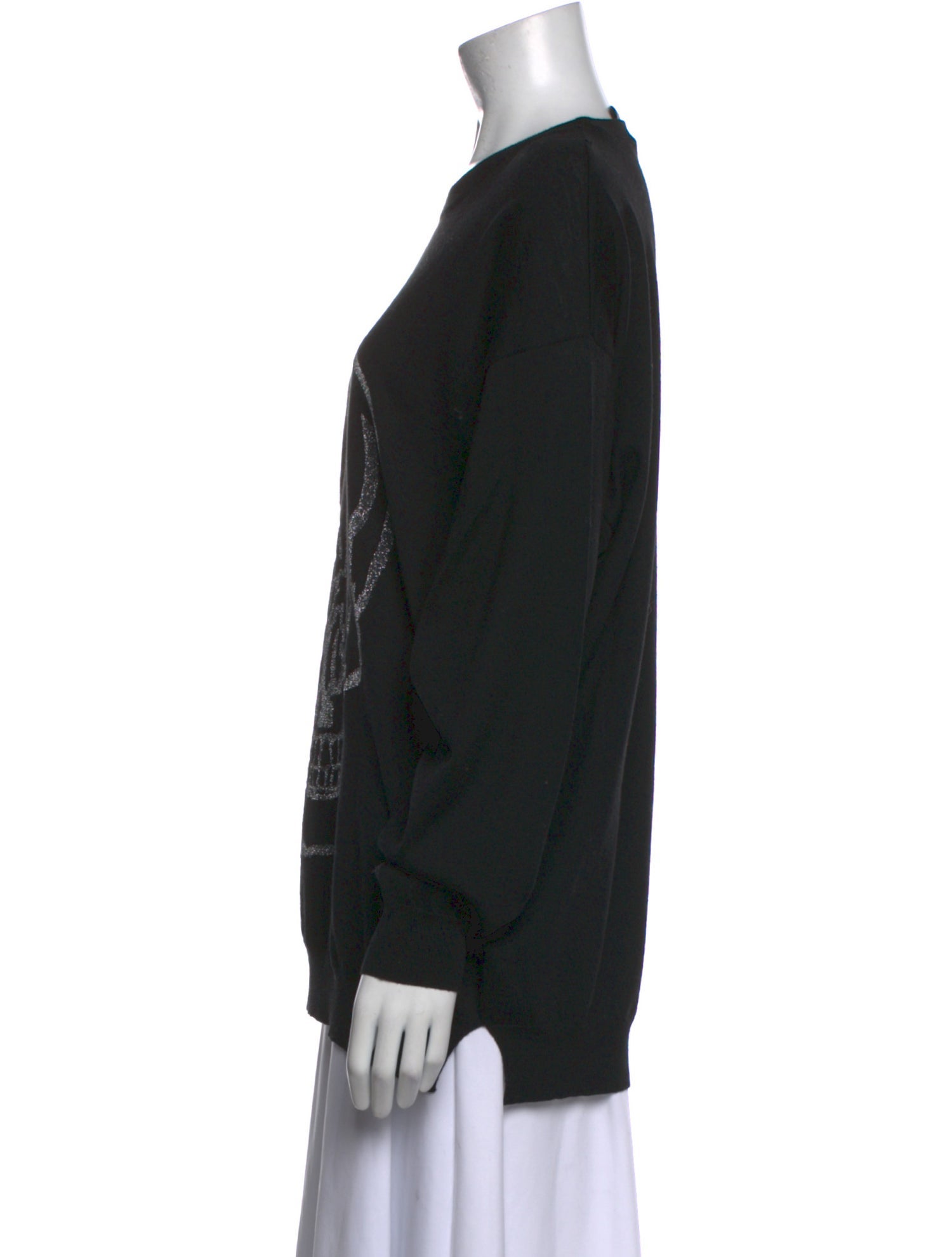 Philipp Plein Wool Graphic Print Sweater