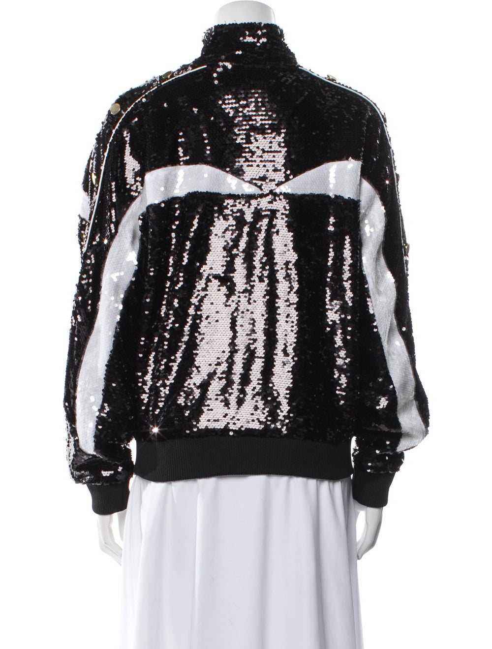 Philipp Plein Sequin Bomber Jacket Black Colorblo… - image 3