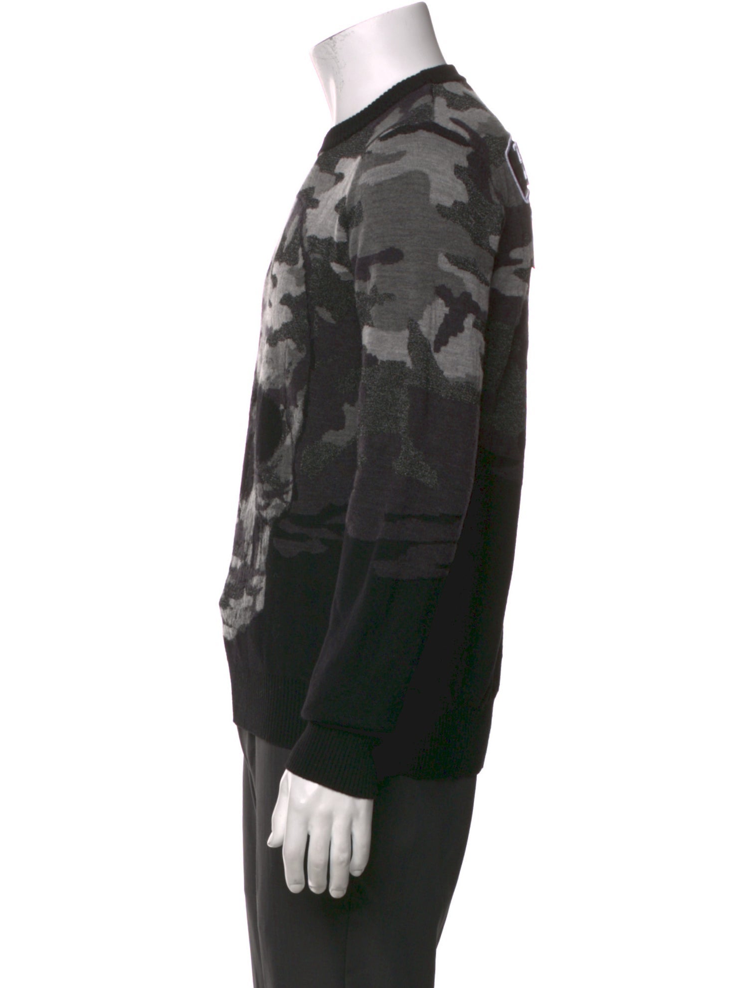 Philipp Plein Merino Wool Printed Pullover