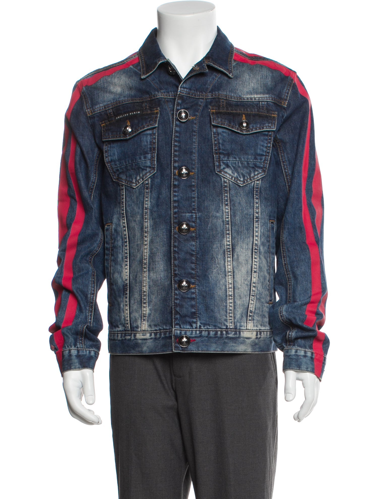 Philipp Plein Graphic Print Trucker Jacket w/ Tags