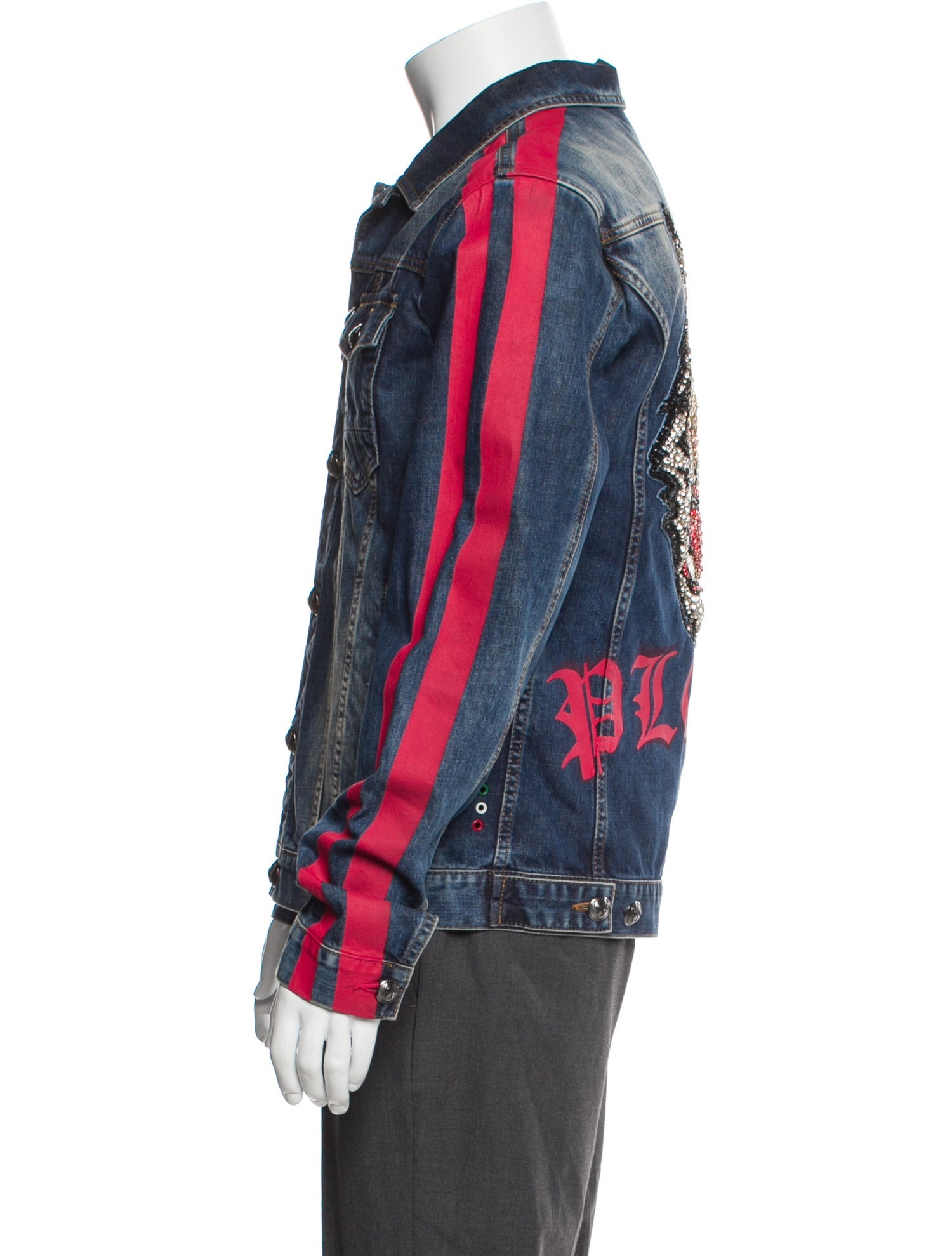 Philipp Plein Graphic Print Trucker Jacket w/ Tags