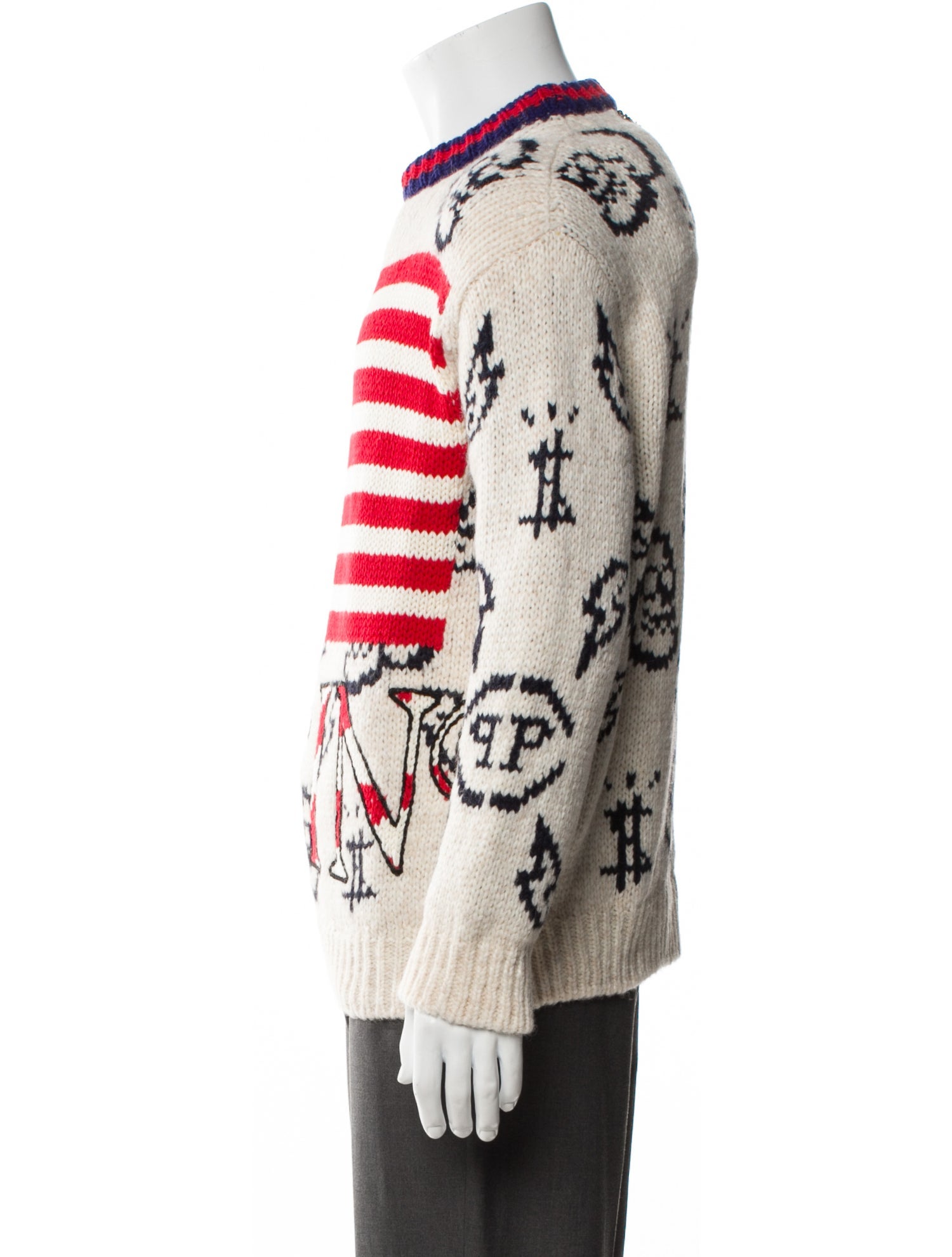 Philipp Plein Graphic Print Mock Neck Pullover w/ Tags