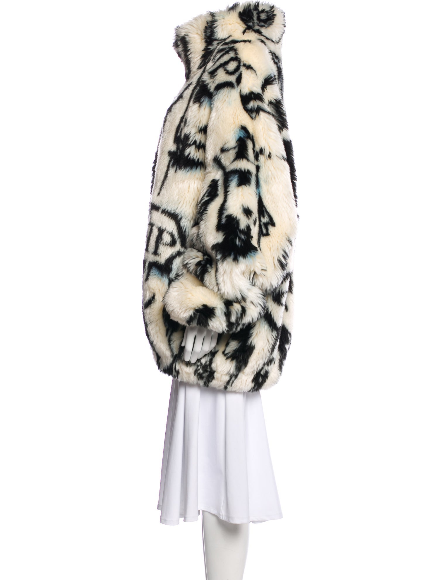 Philipp Plein Faux Fur Animal Print Jacket