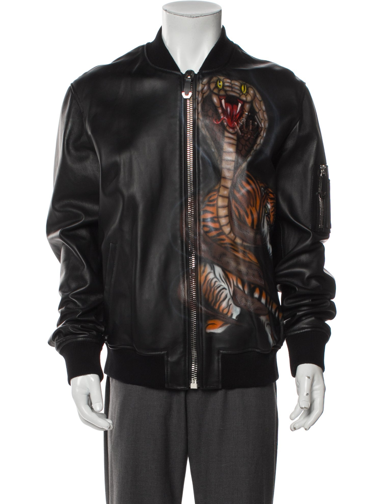 Philipp Plein Eel Skin Bomber Jacket
