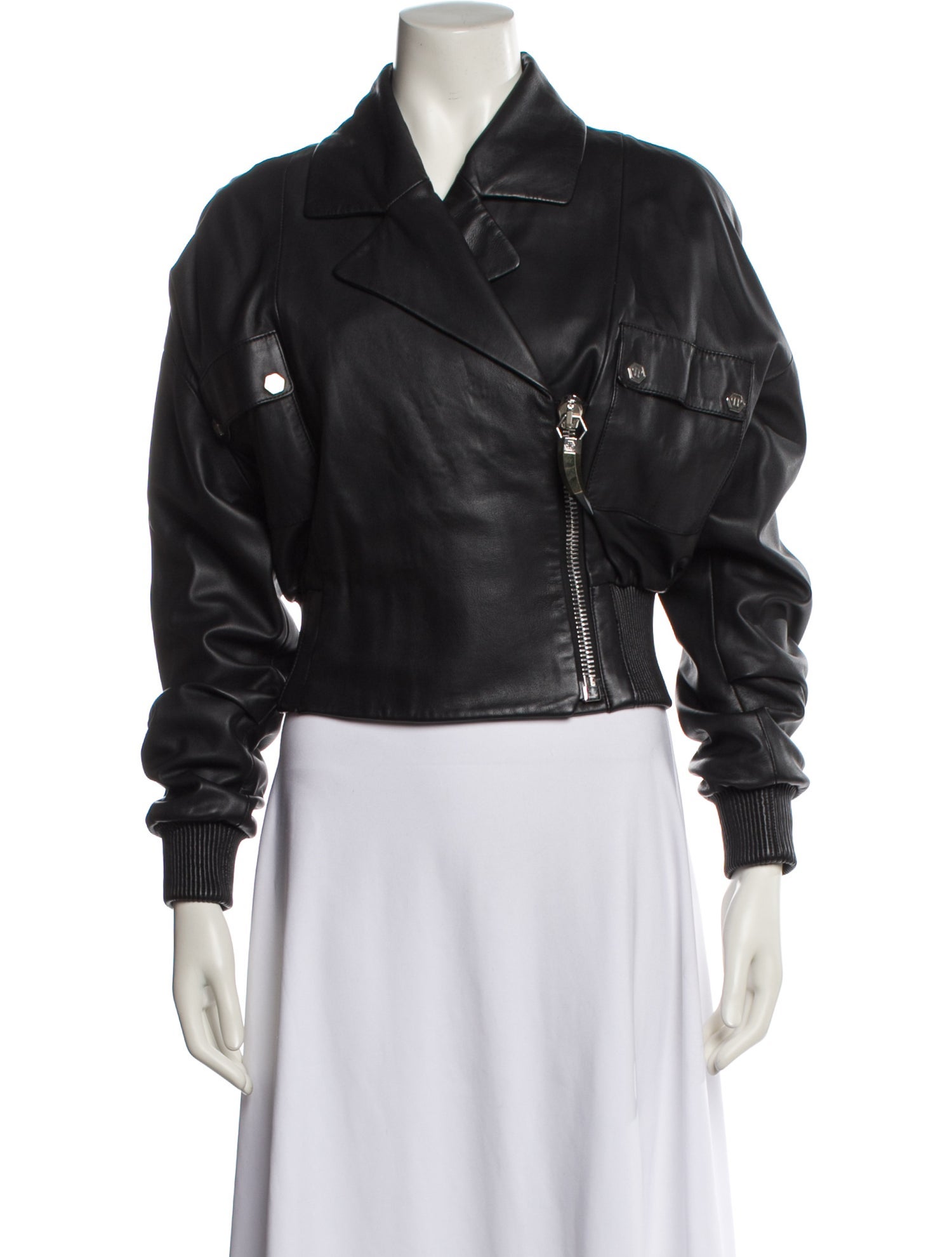 Philipp Plein 2015 Lamb Leather Biker Jacket