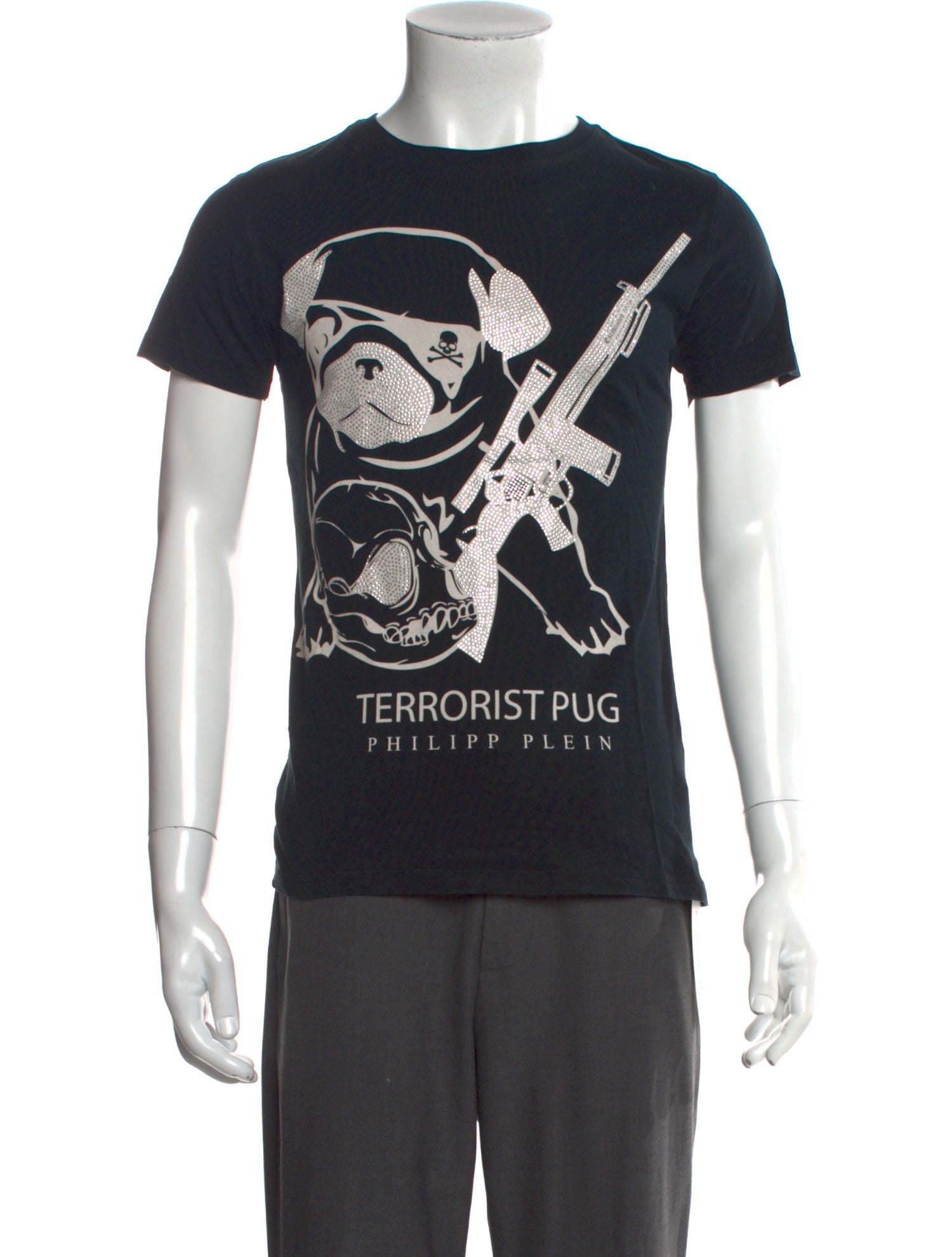 Philipp Plein Graphic Print Crew Neck T-Shirt