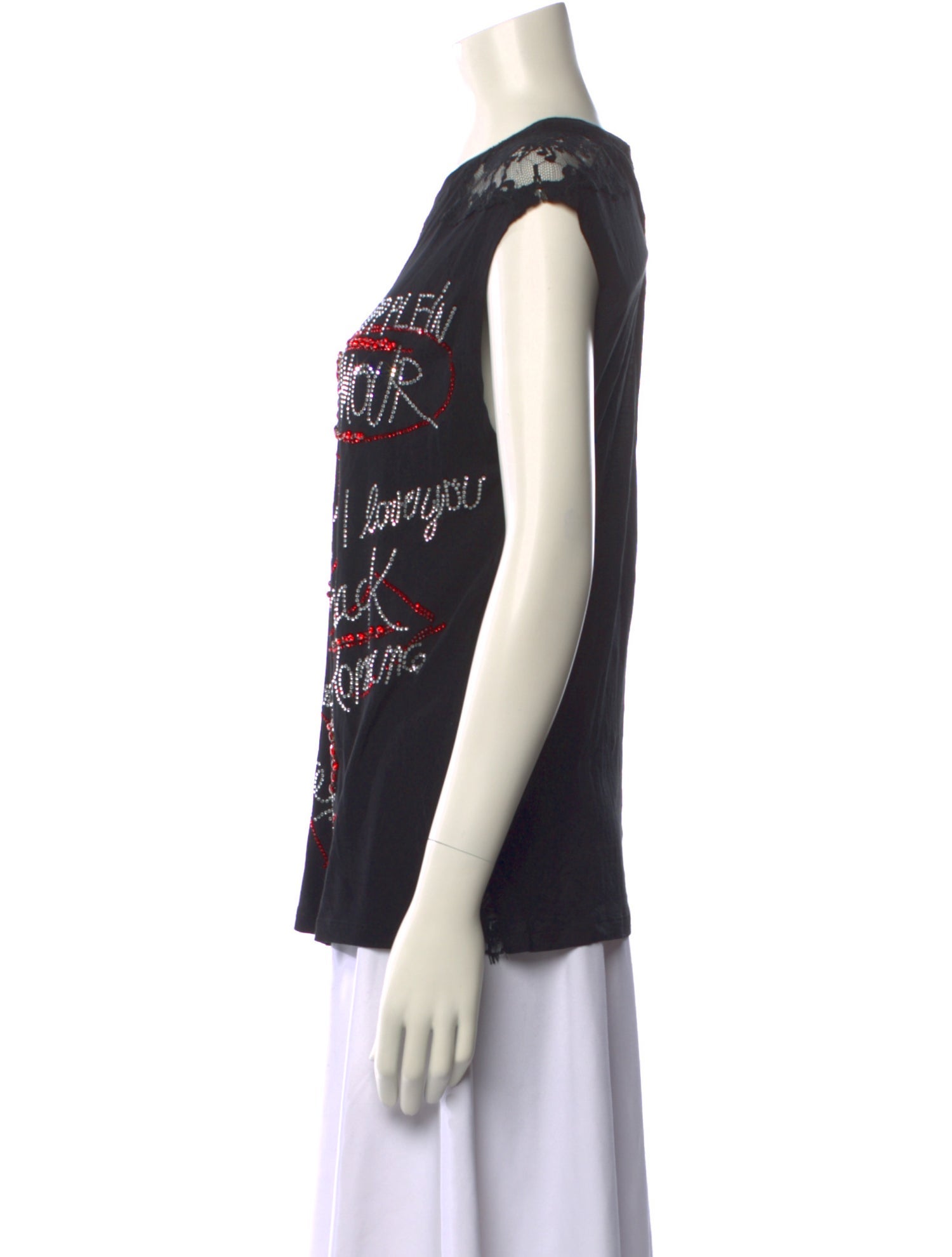 Philipp Plein Printed Crew Neck Blouse