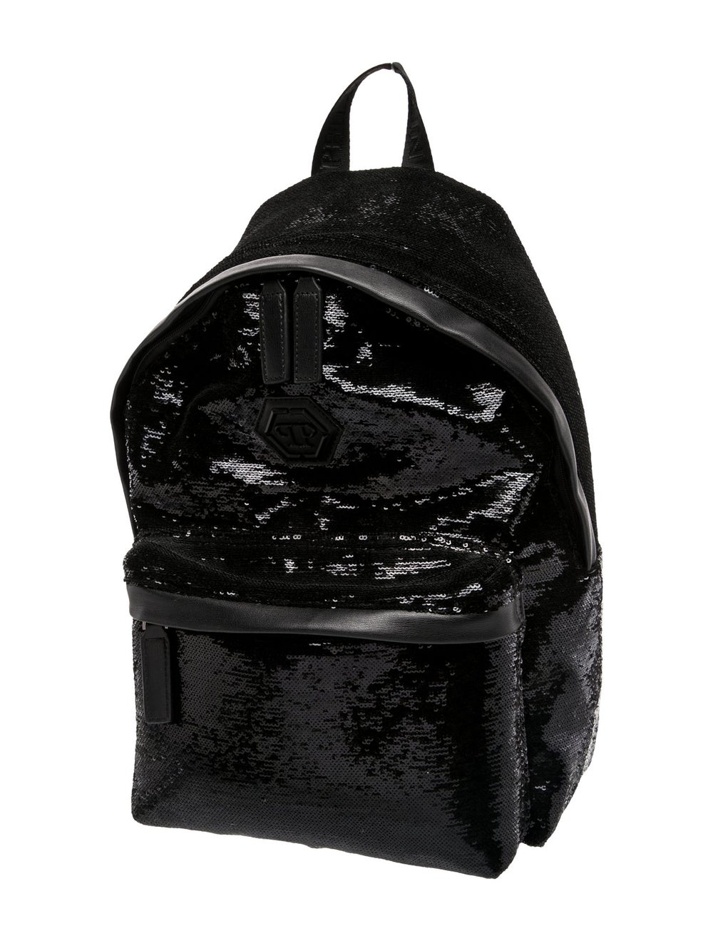 Philipp Plein Backpack Black Sequins Printed Tona… - image 2