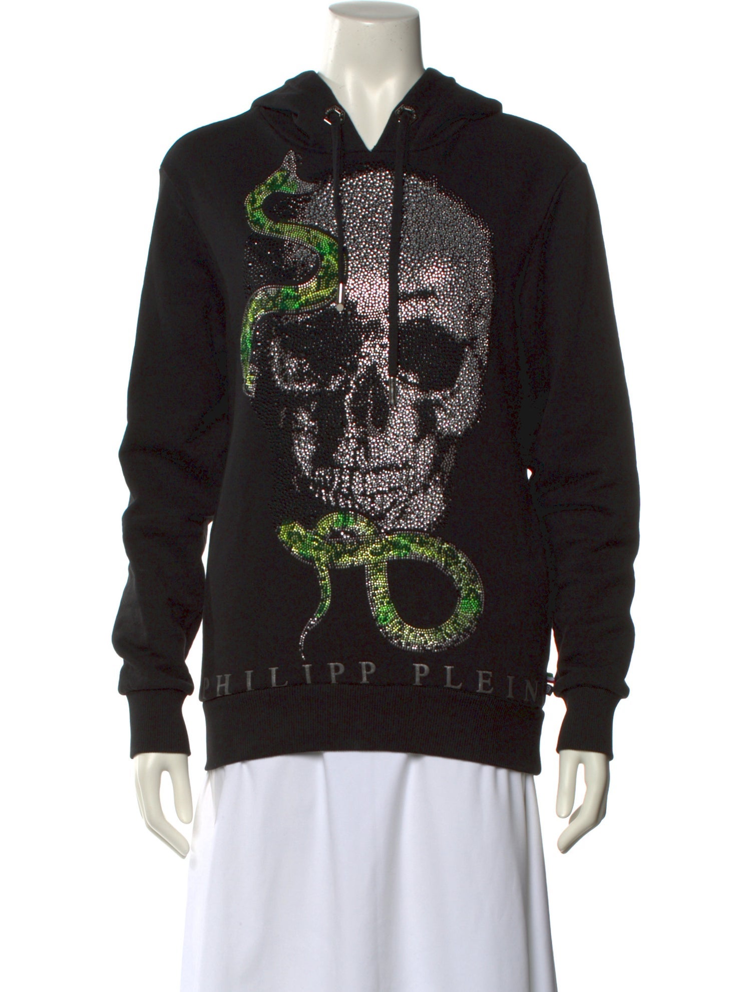 Philipp Plein Graphic Print Mock Neck Sweatshirt