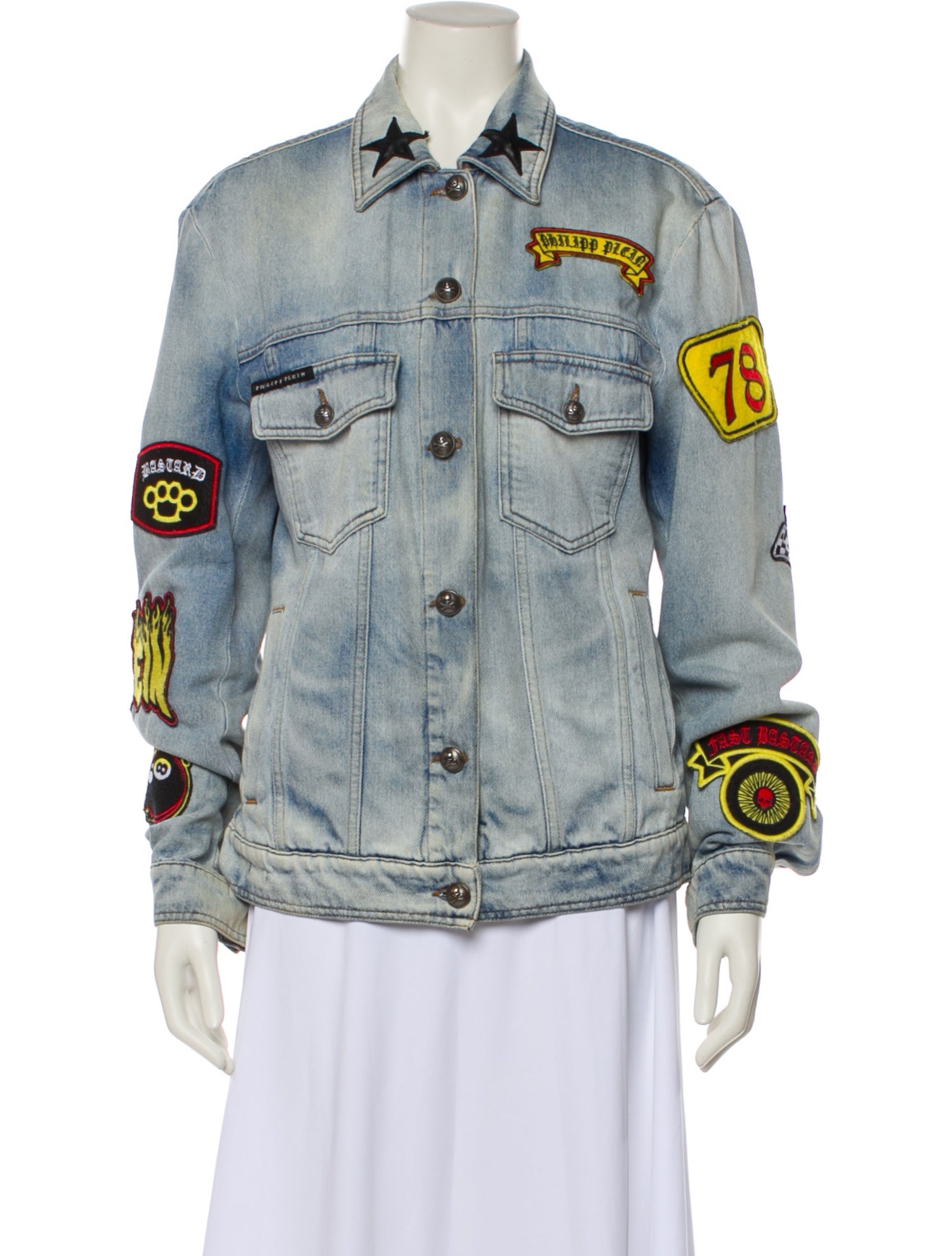 Philipp Plein 2018 Printed Denim Jacket