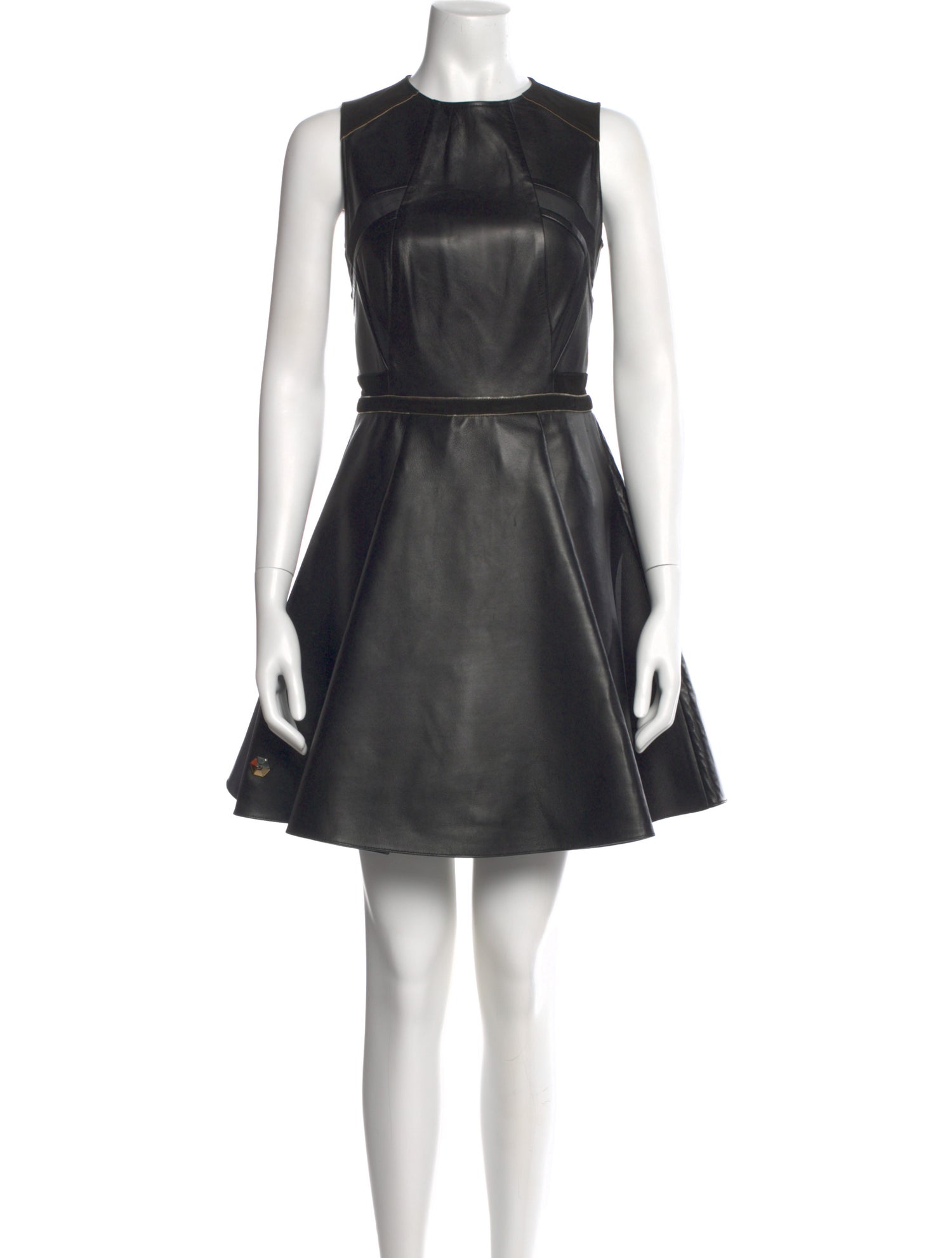 Philipp Plein Lamb Leather Mini Dress