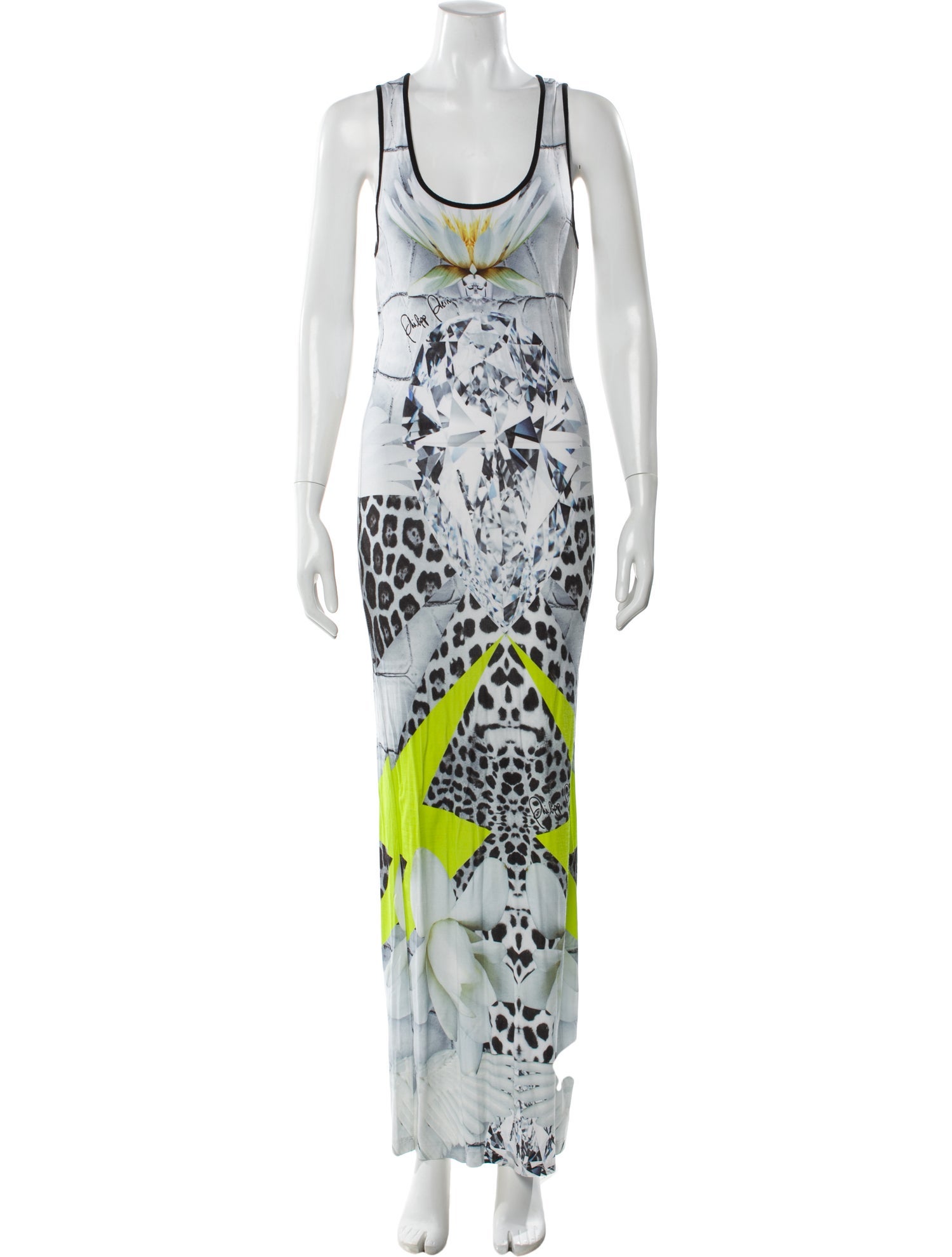 Philipp Plein Printed Long Dress