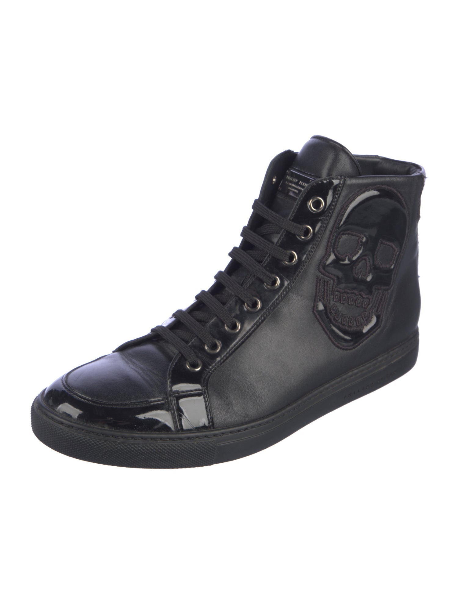 Philipp Plein Leather Lace-Up Boots
