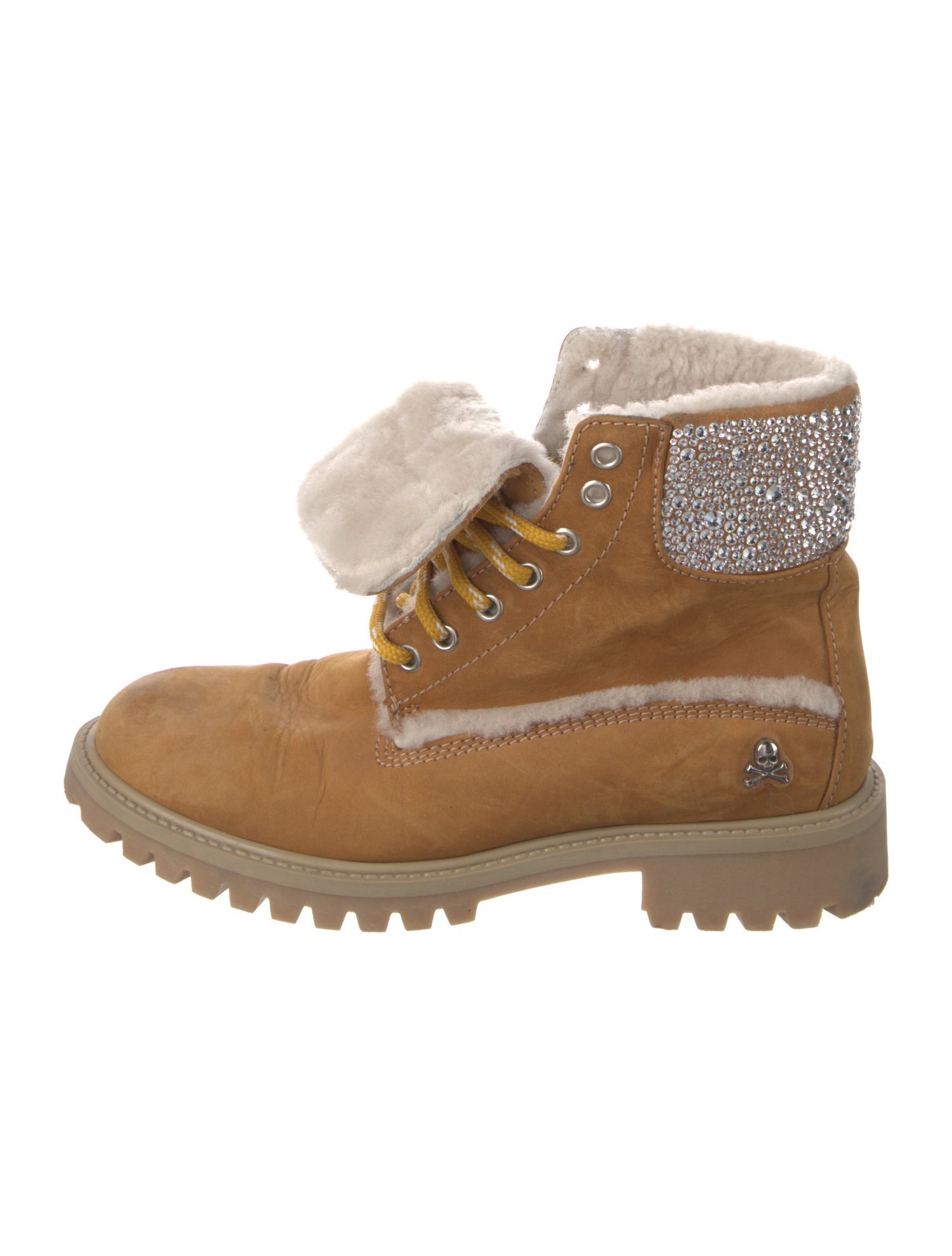 Philipp Plein Suede Combat Boots