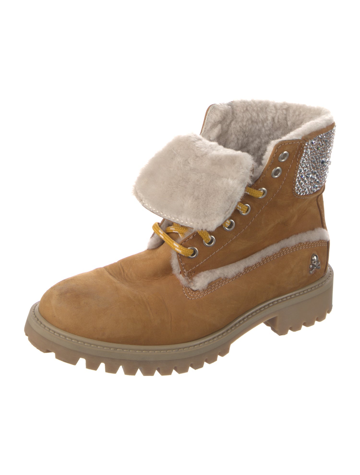 Philipp Plein Suede Combat Boots